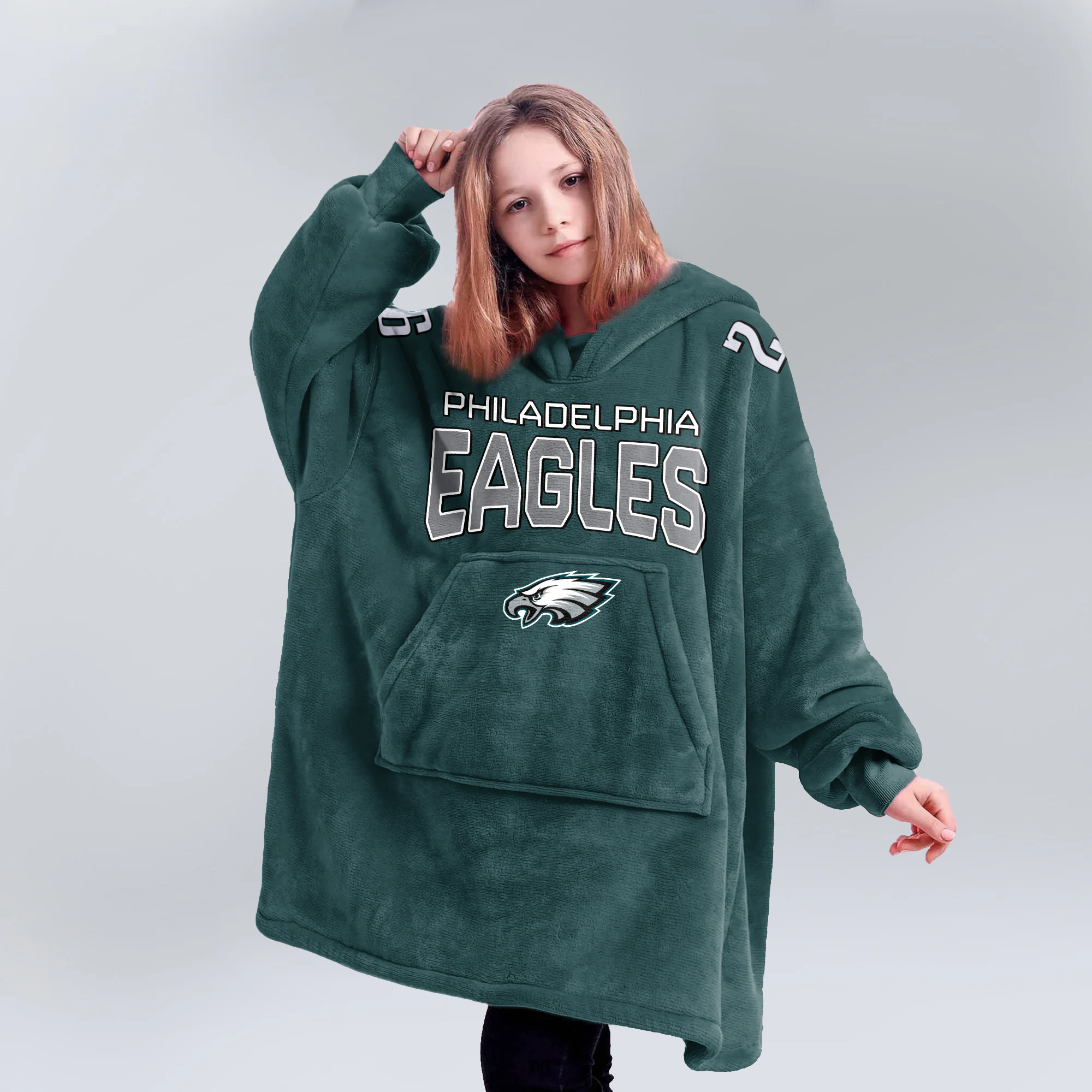 Adult 26 Philadelphia Football Unisex Blanket Hoodie