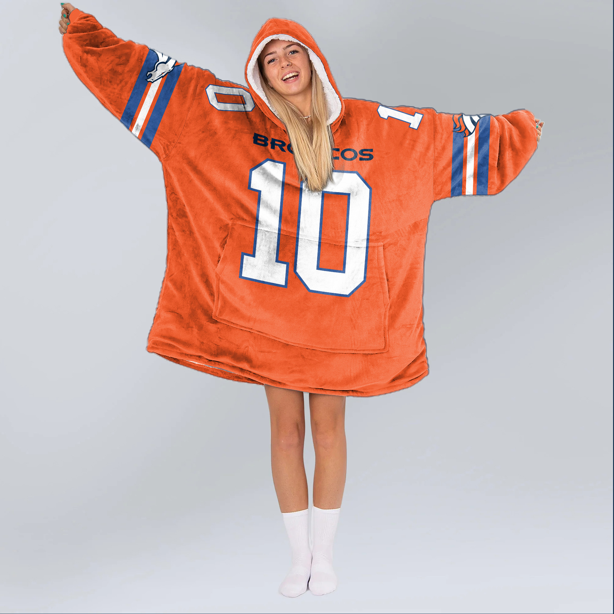 Adult B.N 10 Denver Football Unisex Blanket Hoodie