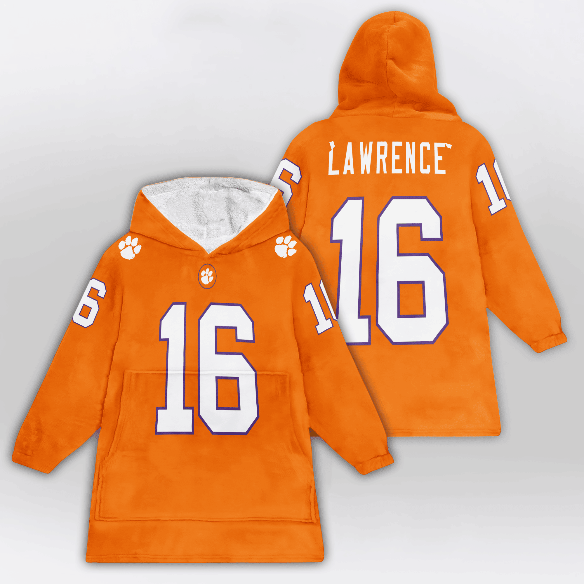 Kid 16 Clemson Football Unisex Blanket Hoodie