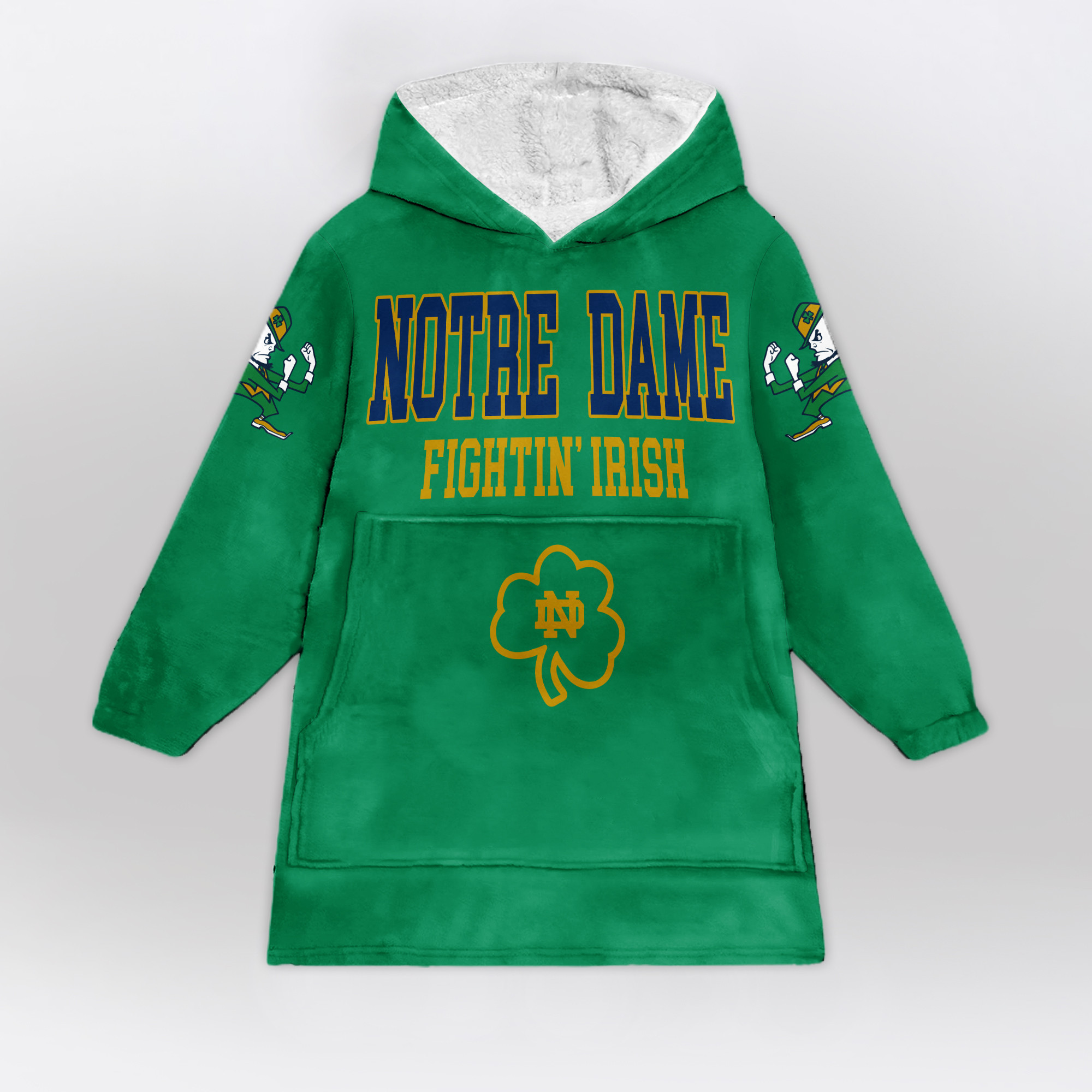 Adult #1 Notre Dame Football Unisex Blanket Hoodie