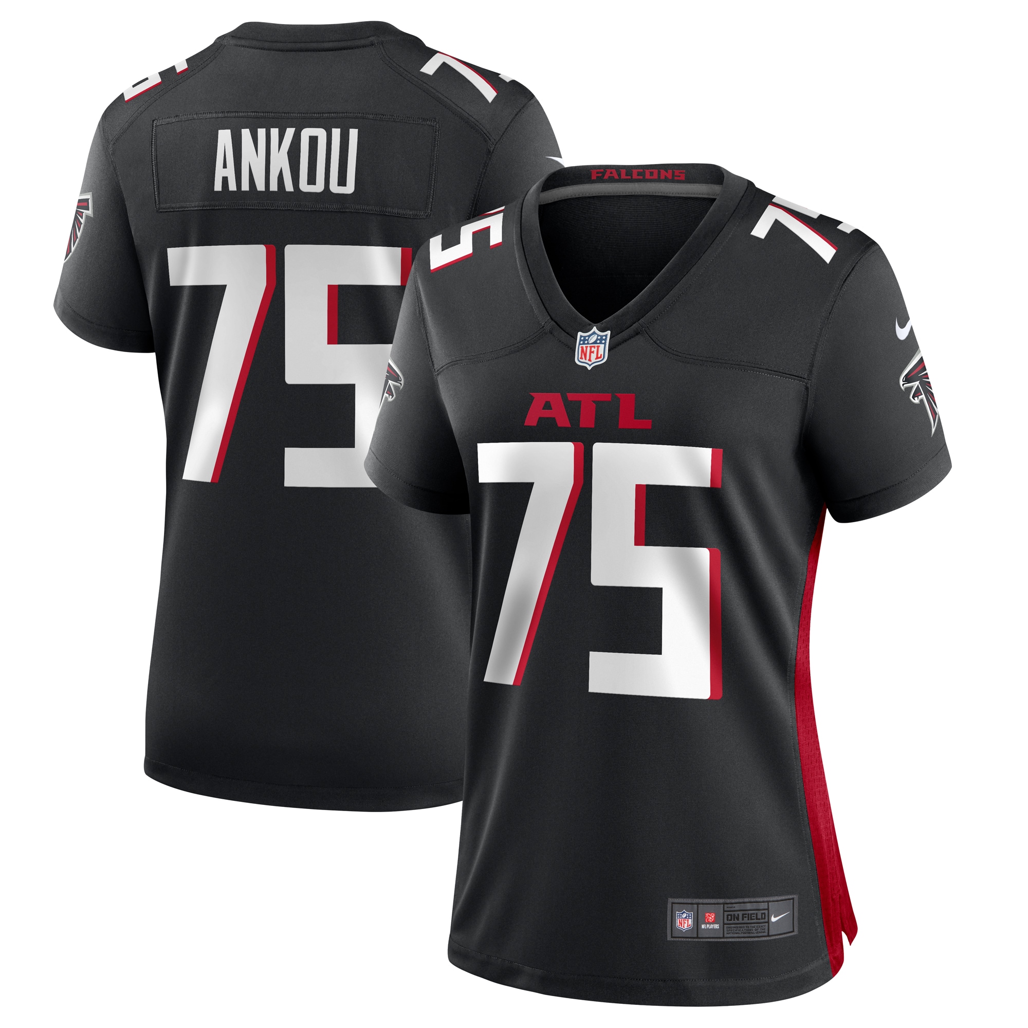 Eli Ankou Atlanta Falcons Women's  Game Jersey -  Black