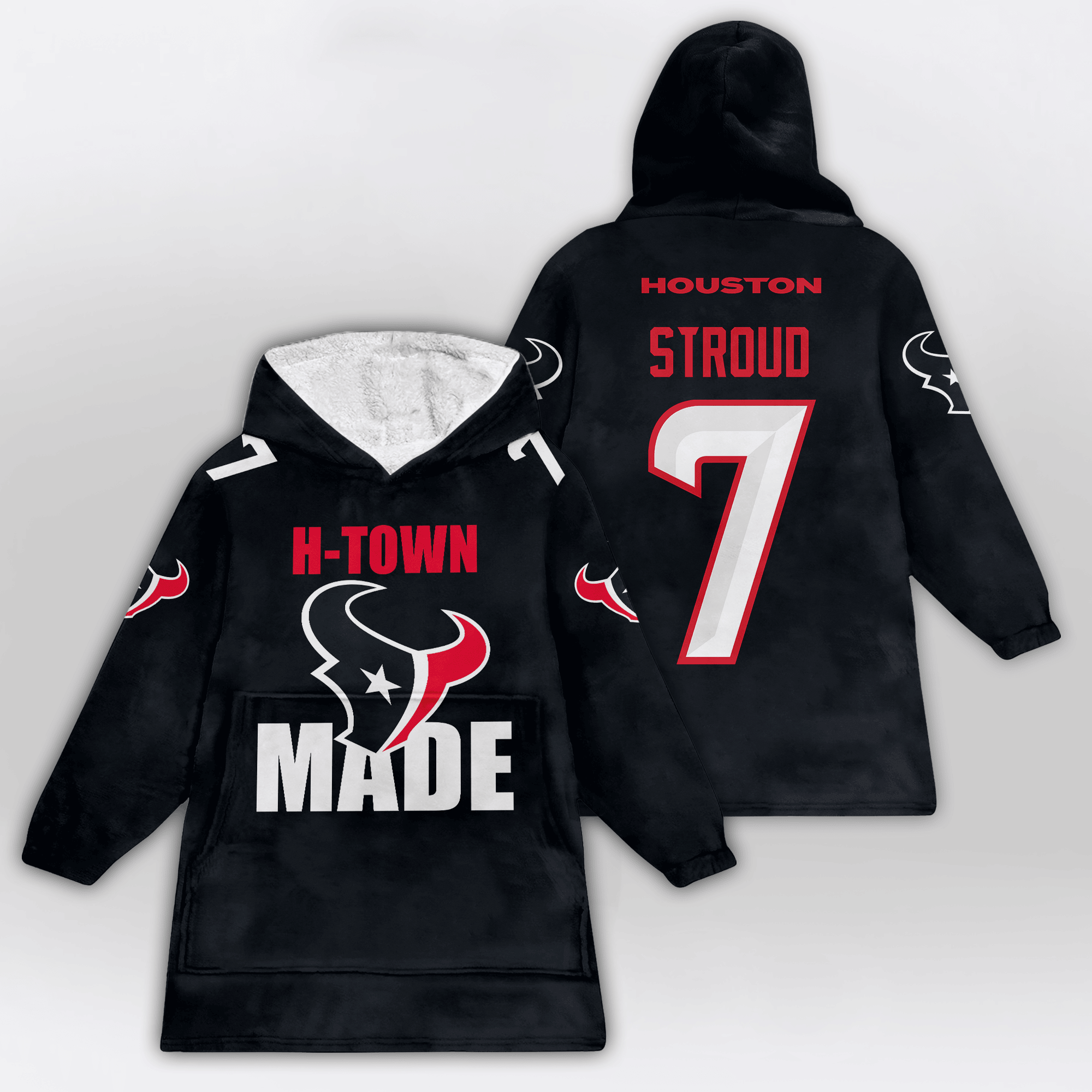 Houston Football Unisex Blanket Hoodie