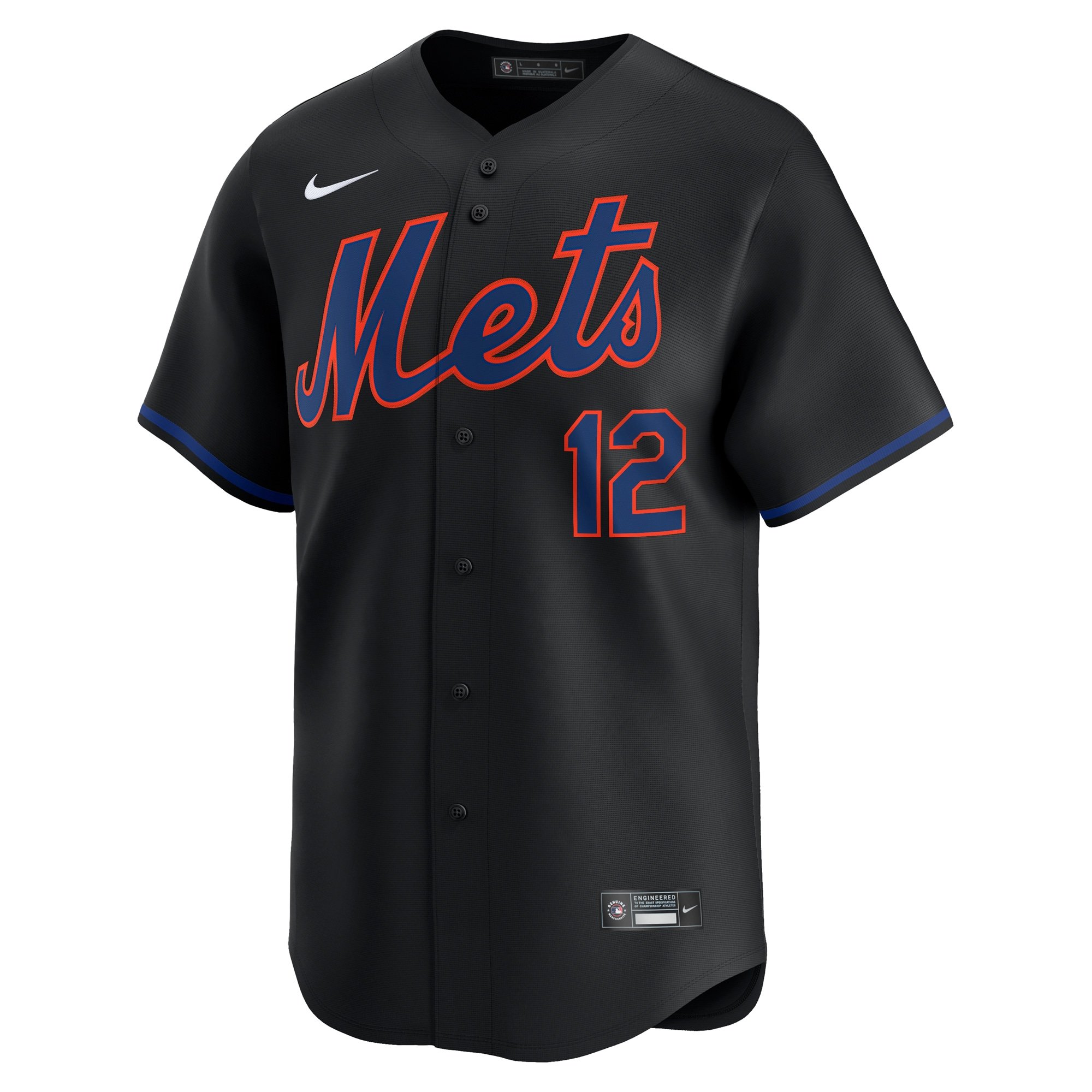 Men's New York Mets Francisco Lindor  Black Alternate Limited Player Jersey