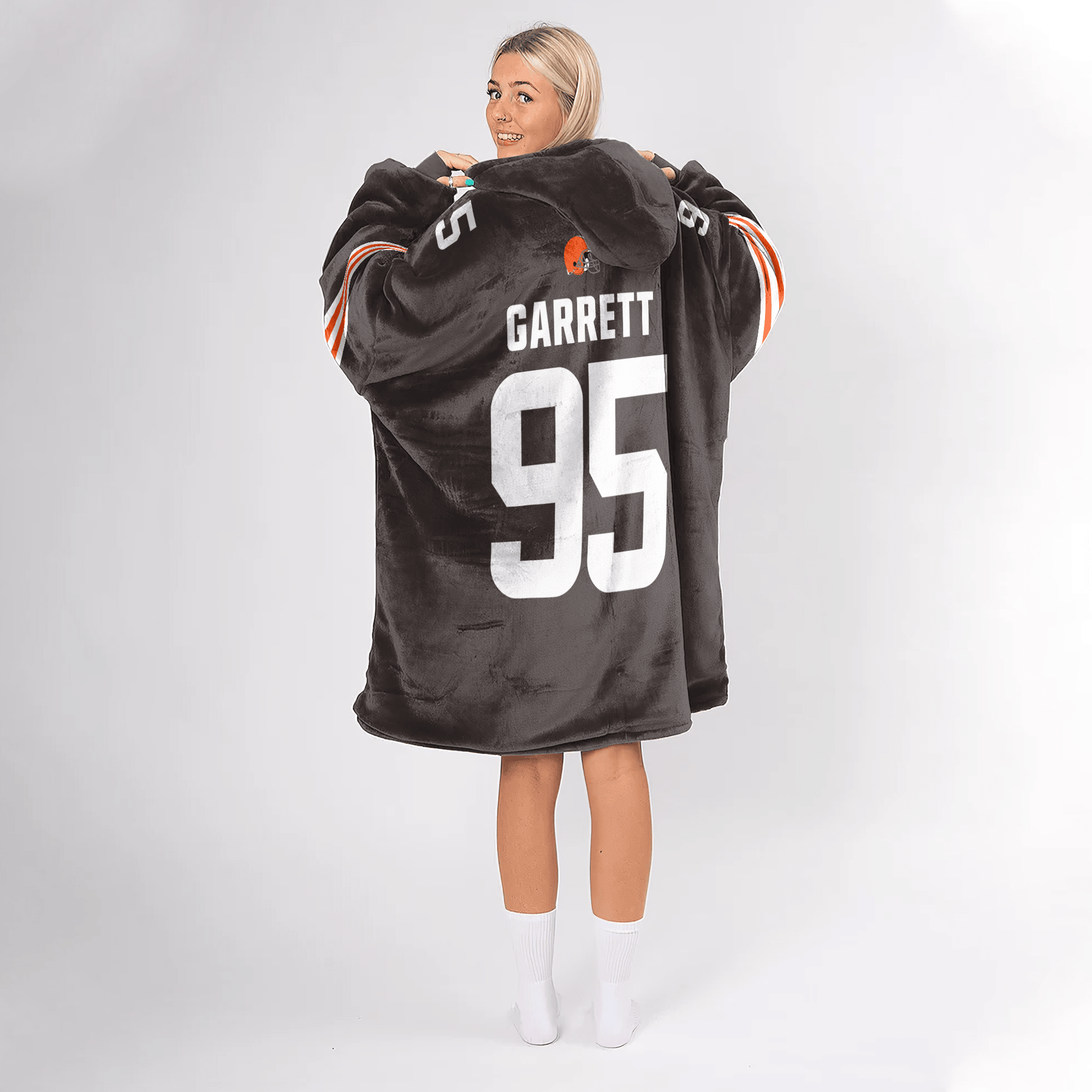 Adult M.G 95 Captain Cleveland Football Unisex Blanket Hoodie