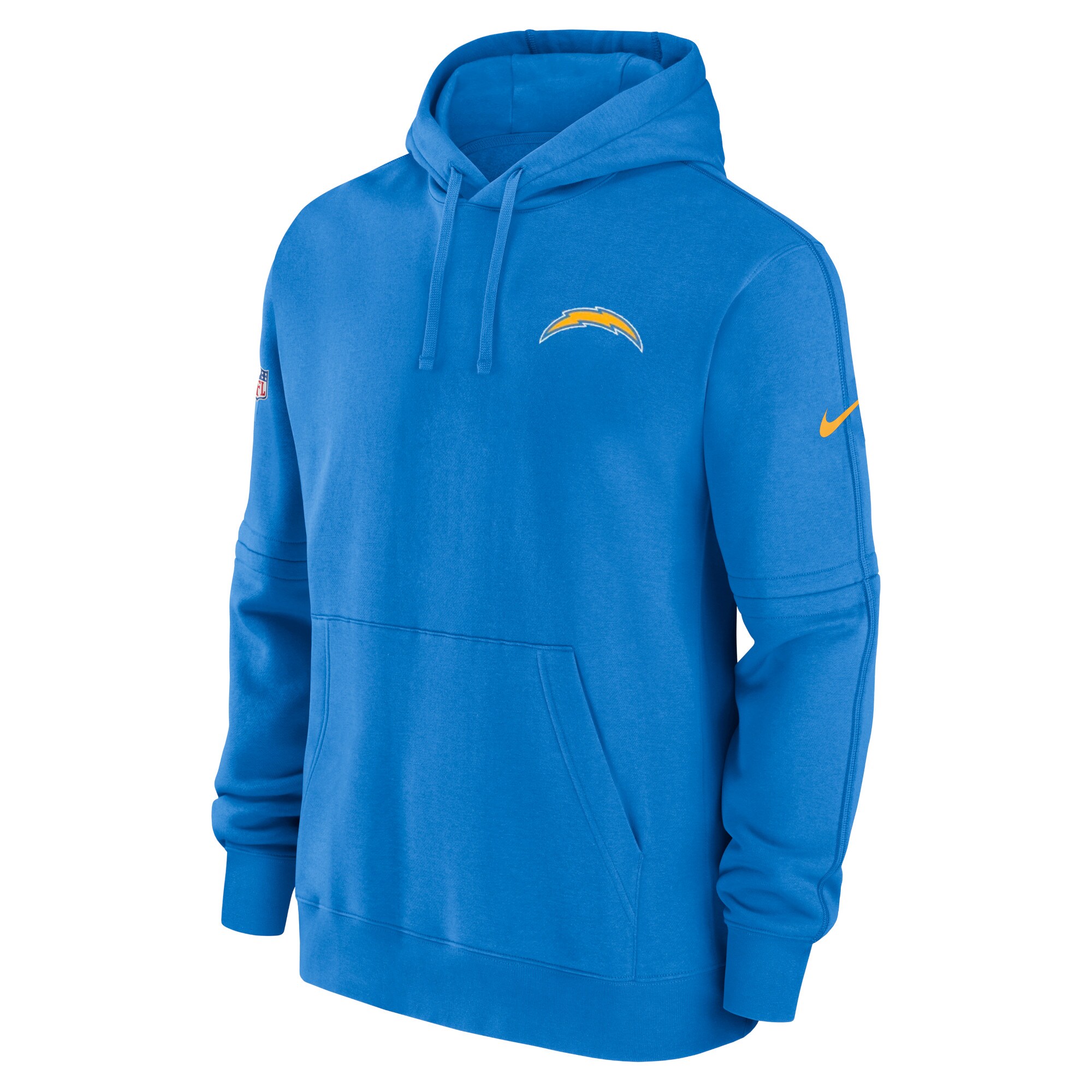 Los Angeles Chargers  Sideline Club Fleece Pullover Hoodie - Powder Blue