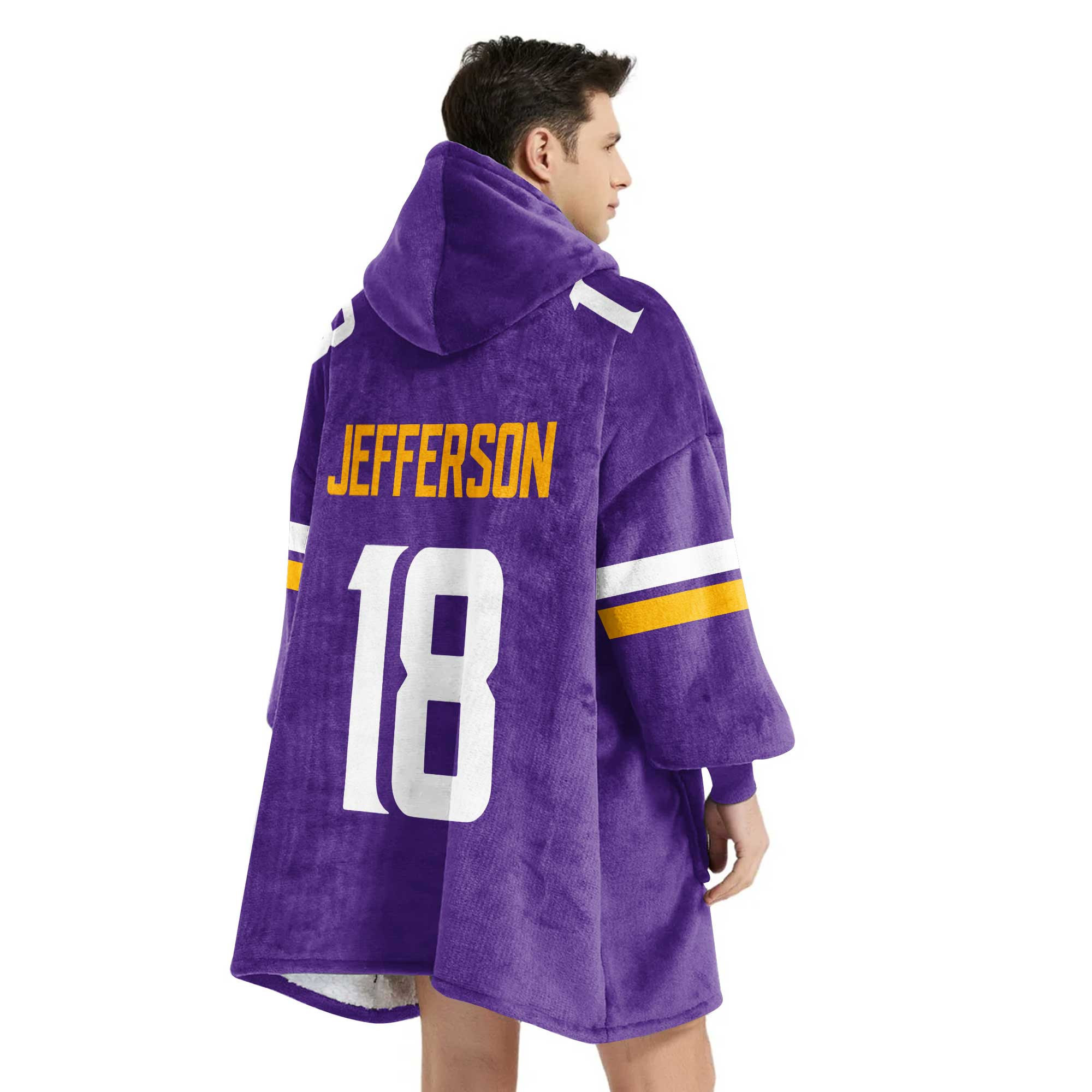 Adult JJ 18 Minnesota Football Unisex Blanket Hoodie