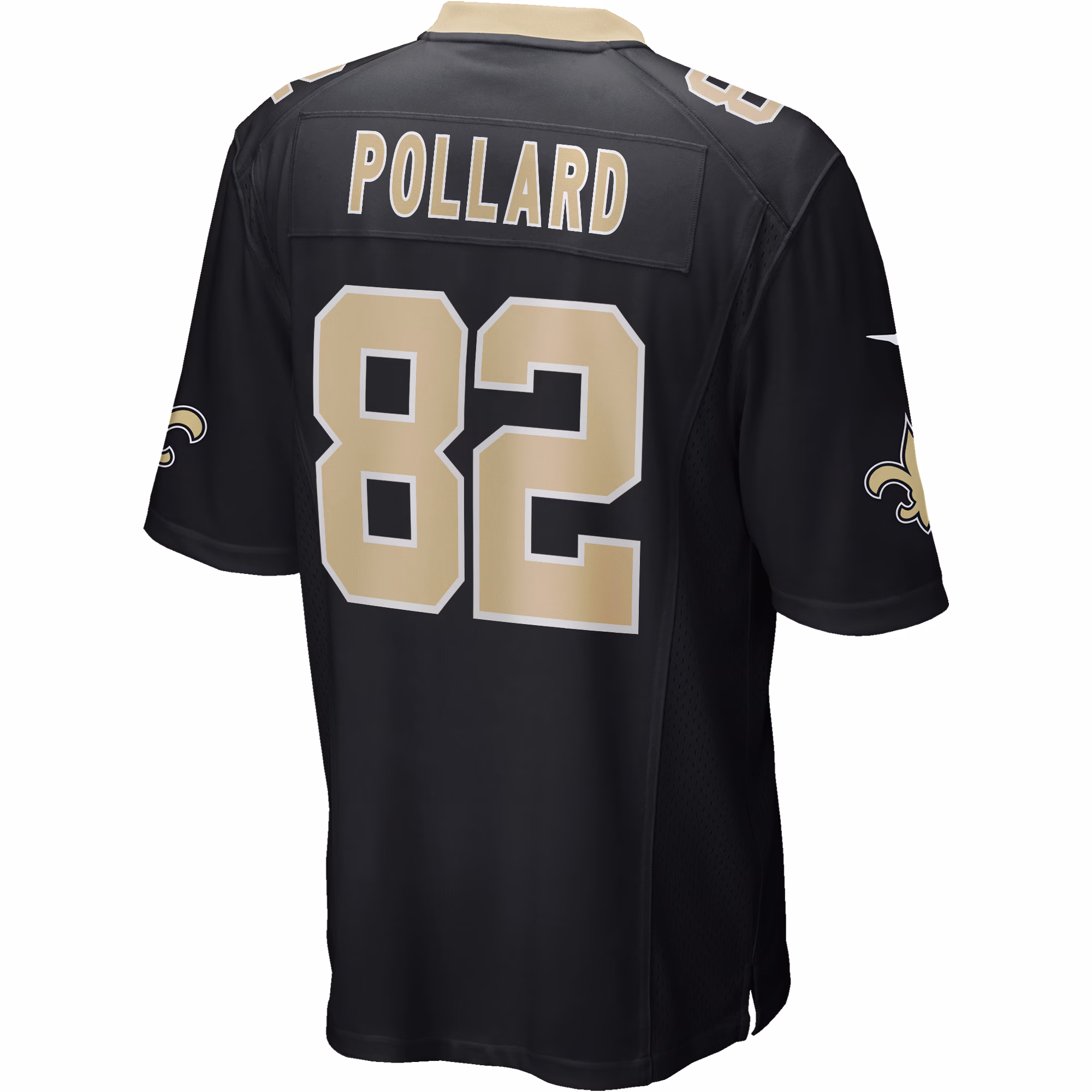 Bob Pollard New Orleans Saints Game Retired Player Jersey - Black