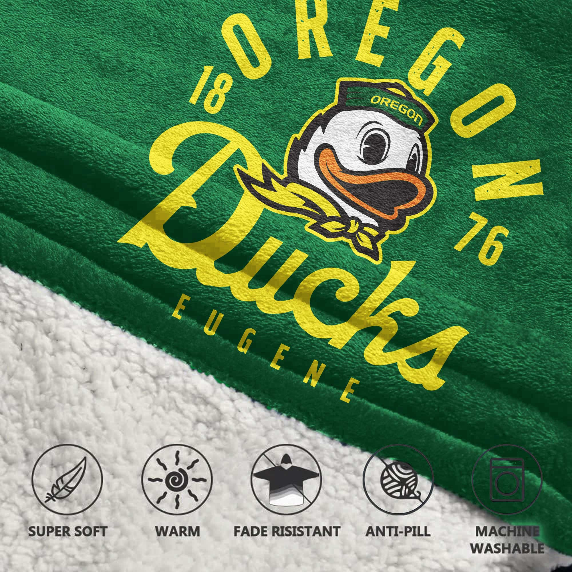 Adult Oregon Football Unisex Blanket Hoodie