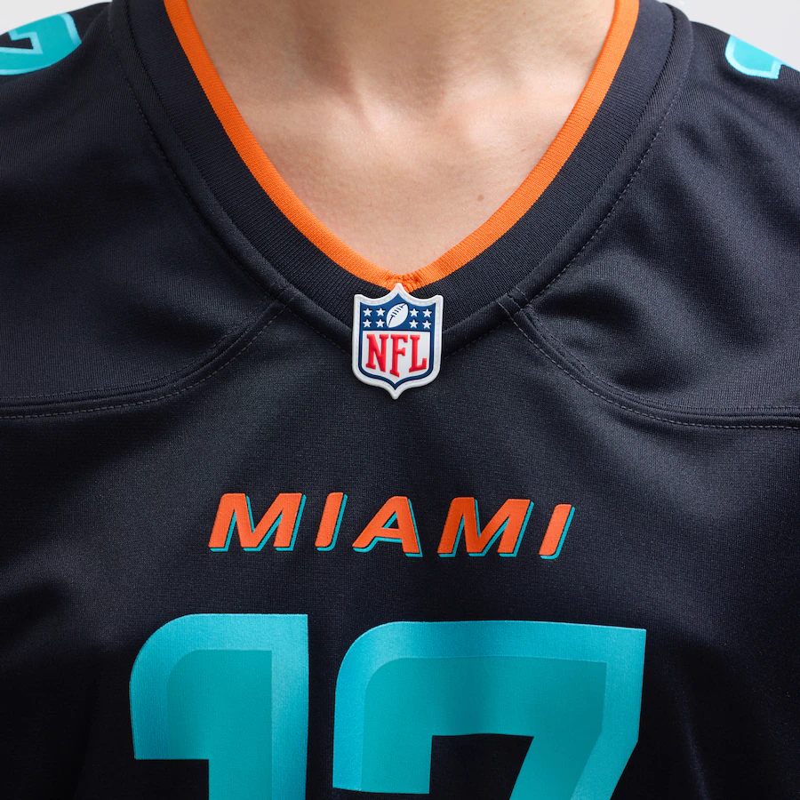 Jaylen Waddle #17 Miami Dolphins Women's 2025 Rivalries Collection Game Jersey - Pitch Blue