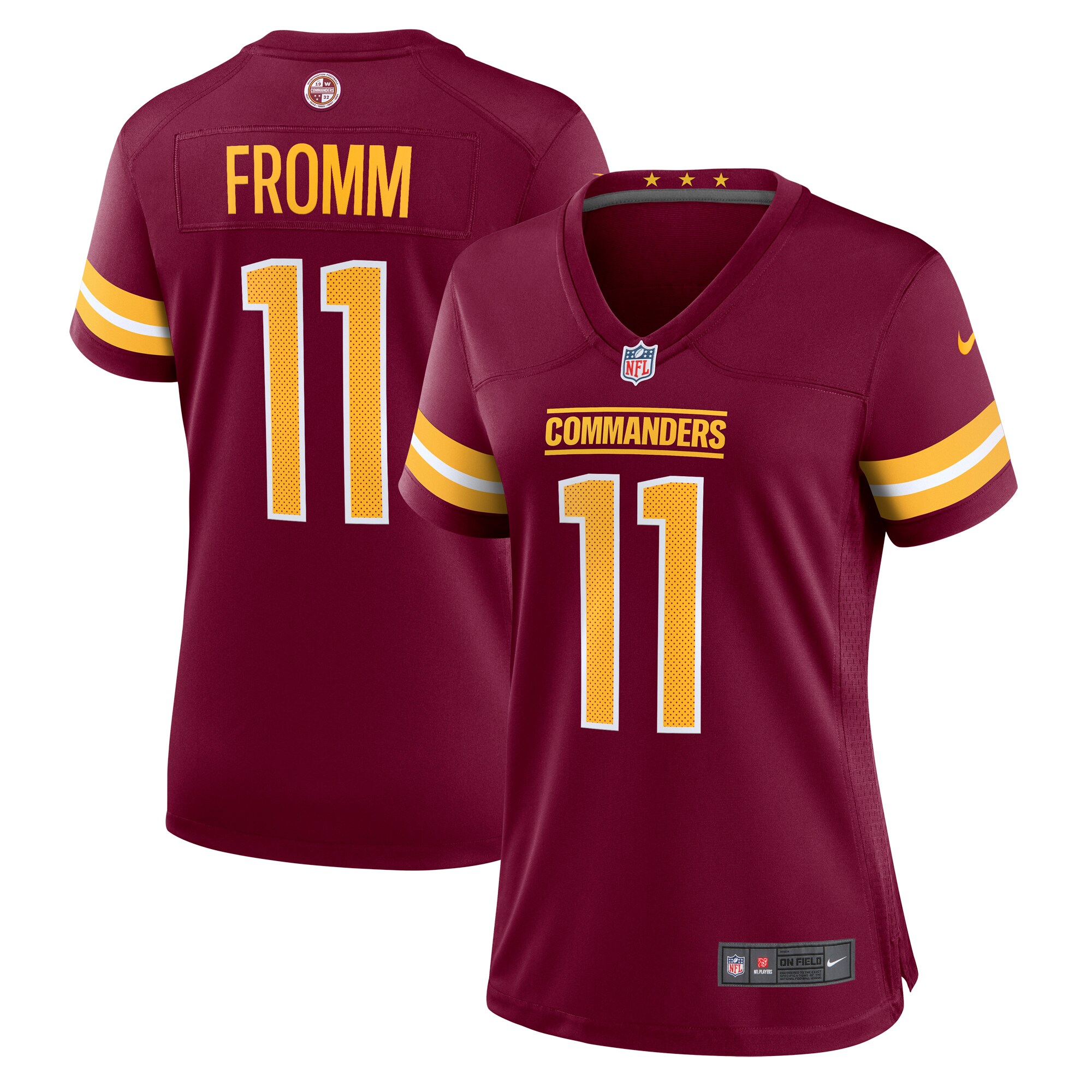 Jake Fromm Washington Commanders  Women's Team Game Jersey - Burgundy
