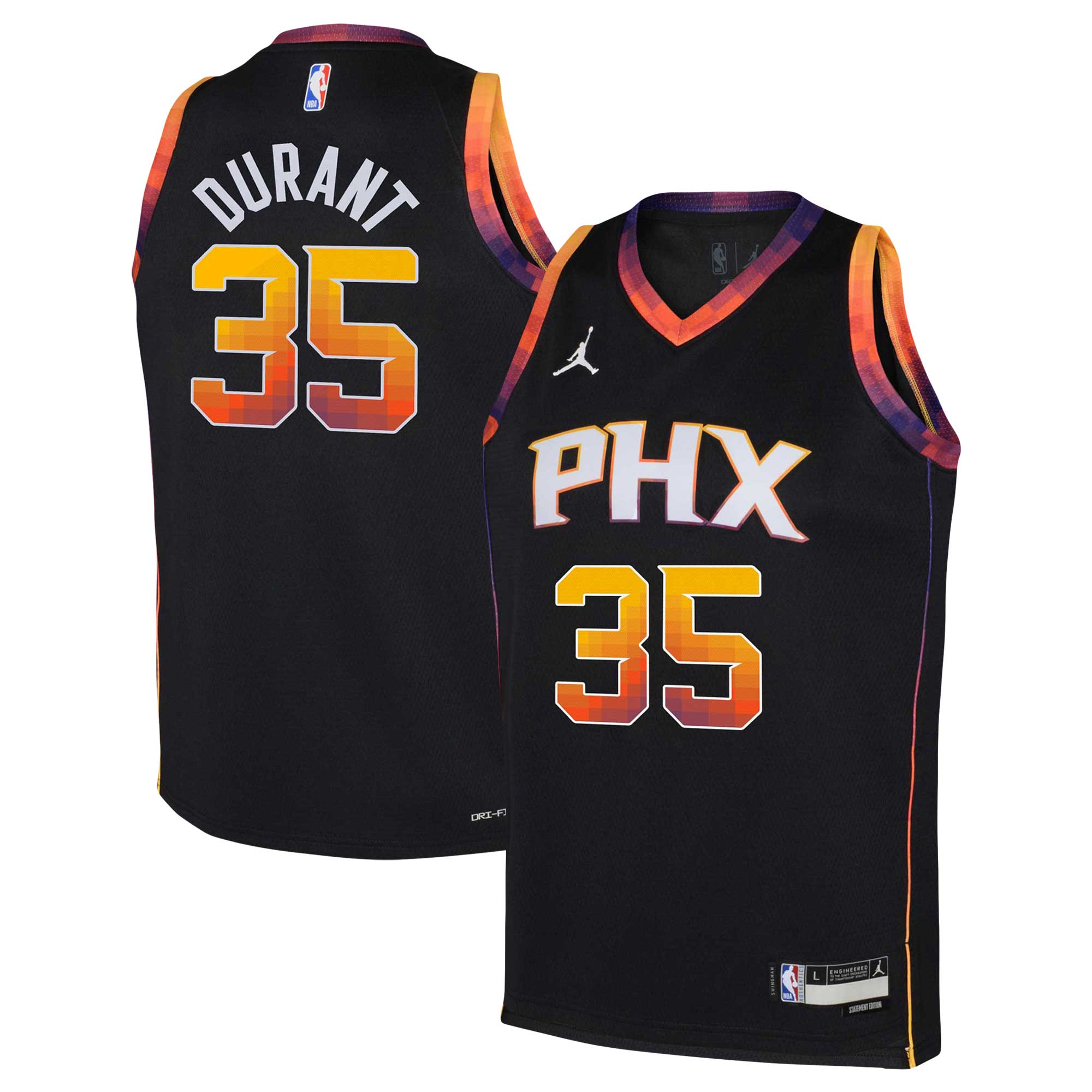 Kevin Durant Phoenix Suns  Youth 2022/23 Swingman Jersey - Statement Edition - Black