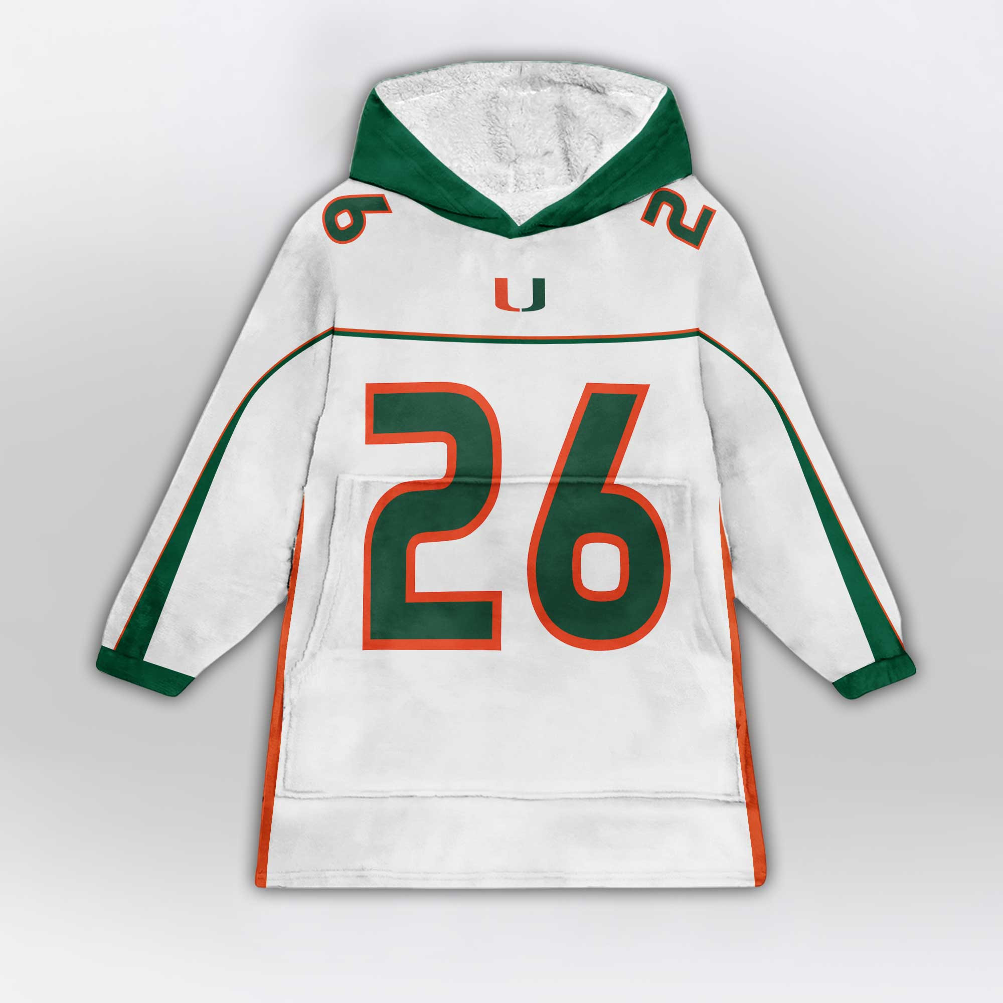 Kid 26 Miami Football Unisex Blanket Hoodie