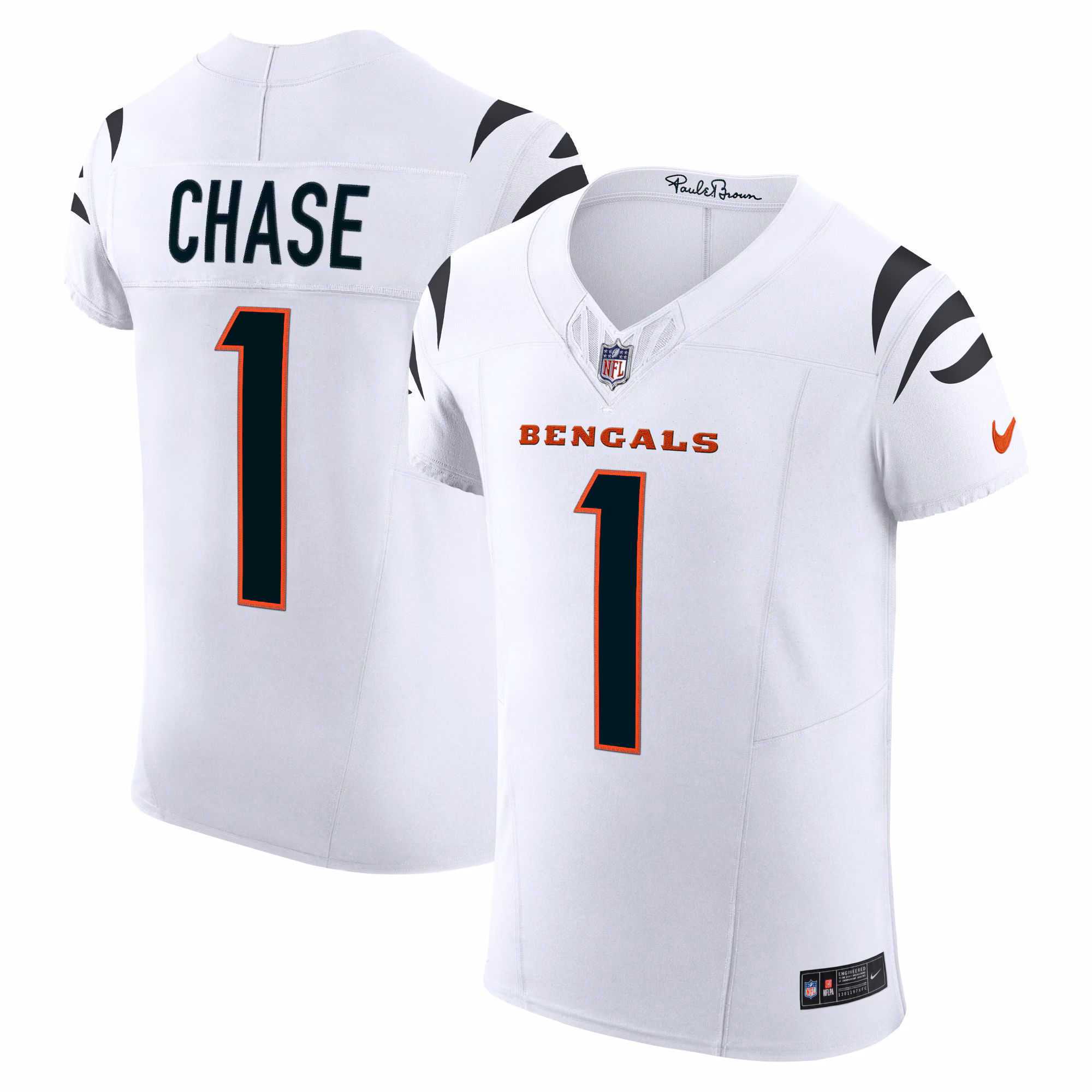 Ja'Marr Chase Cincinnati Bengals  Vapor F.U.S.E. Elite Jersey - White
