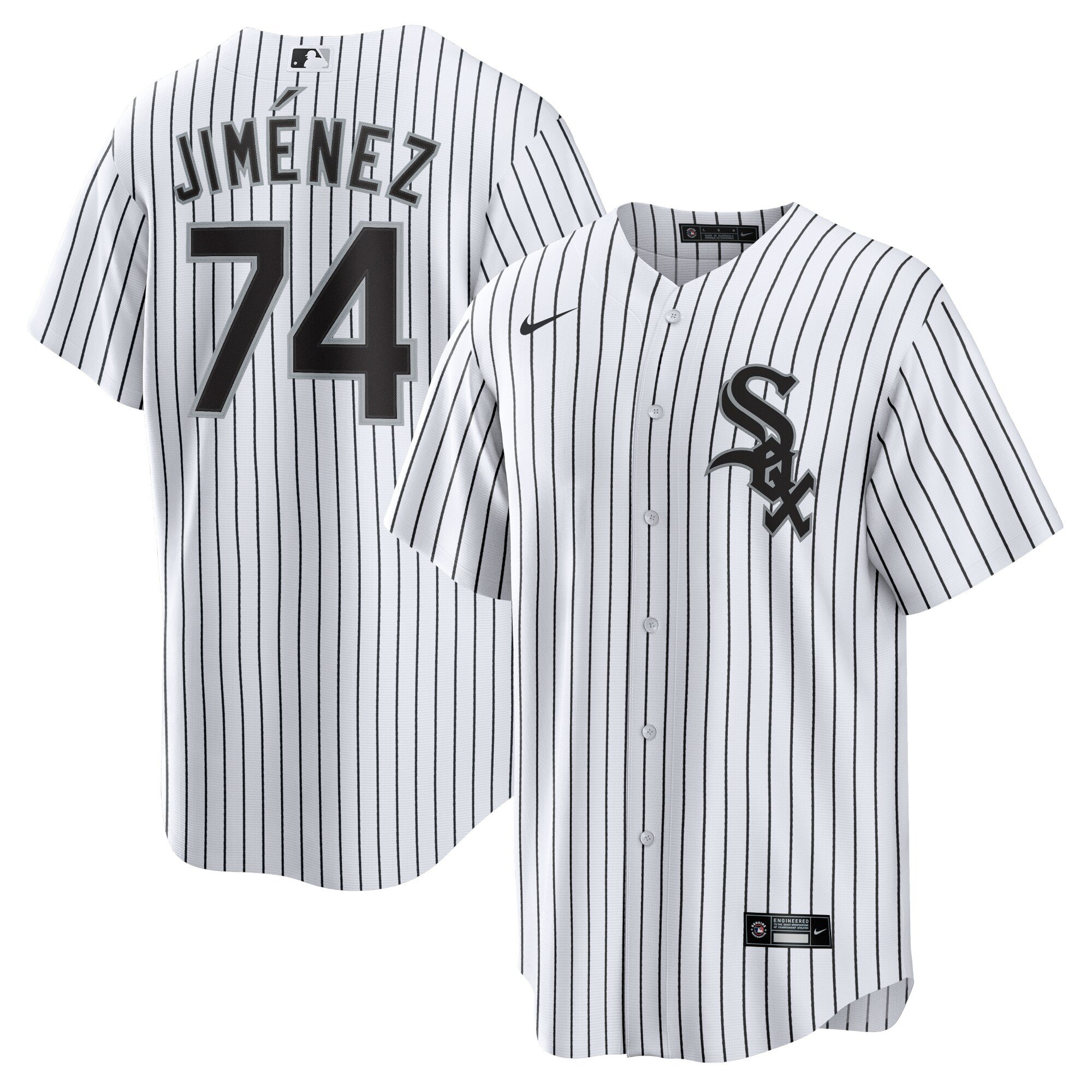 Men's Chicago White Sox Eloy Jimenez  White Home Replica Player Name Jersey