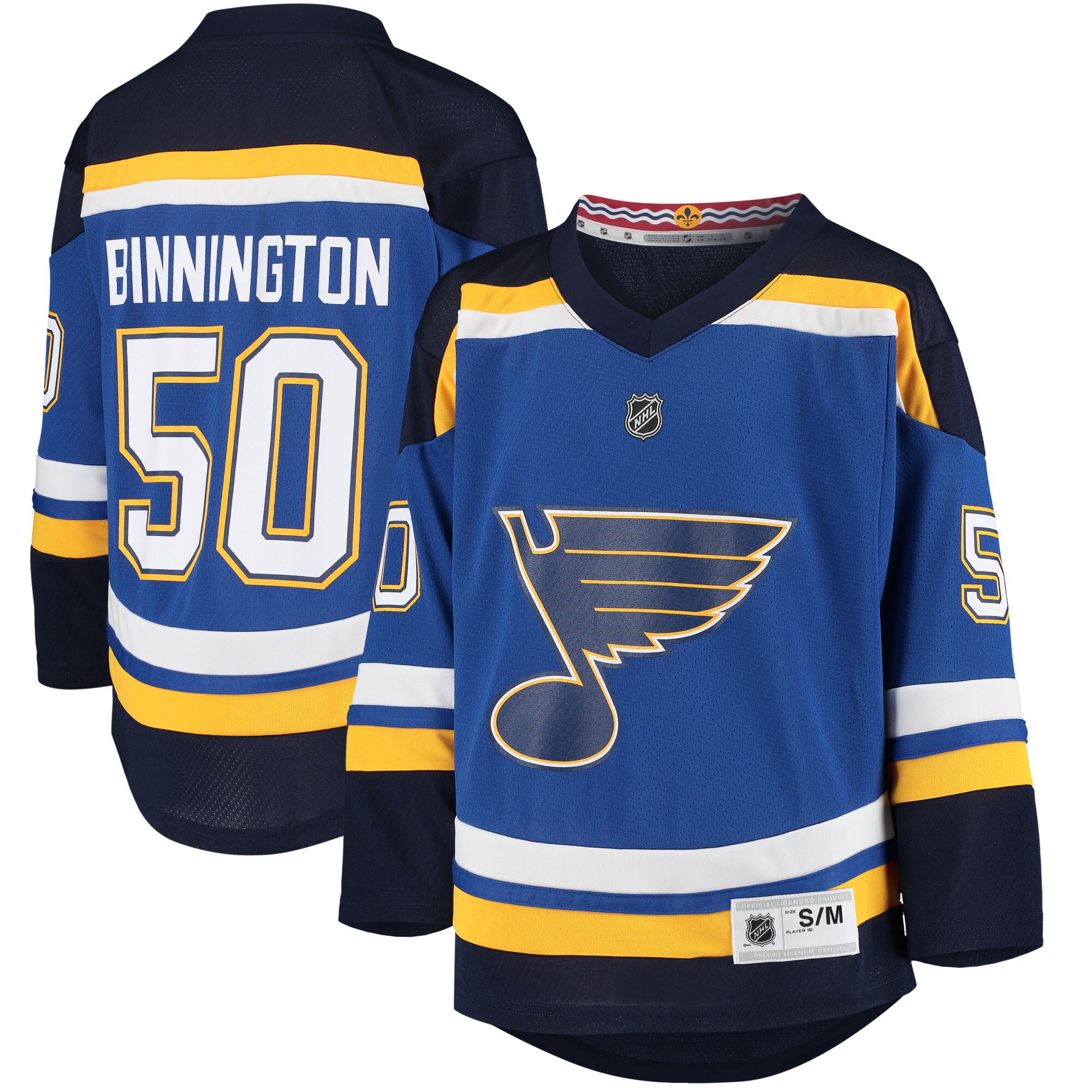 Binnington St.Louis Blues Youth Home Replica Player Jersey - Blue