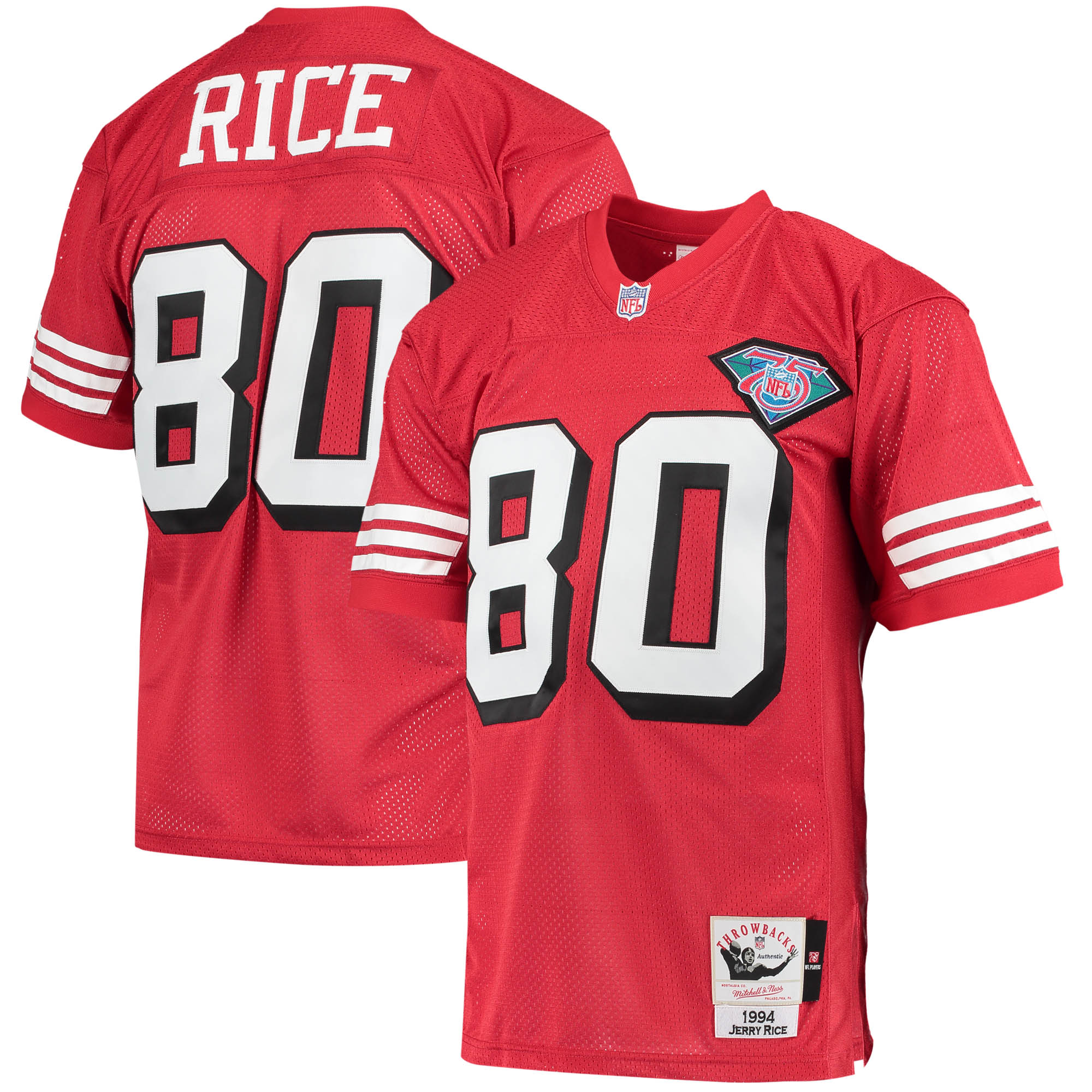 Jerry Rice San Francisco 49ers  1994 Authentic Retired Player Jersey - Scarlet