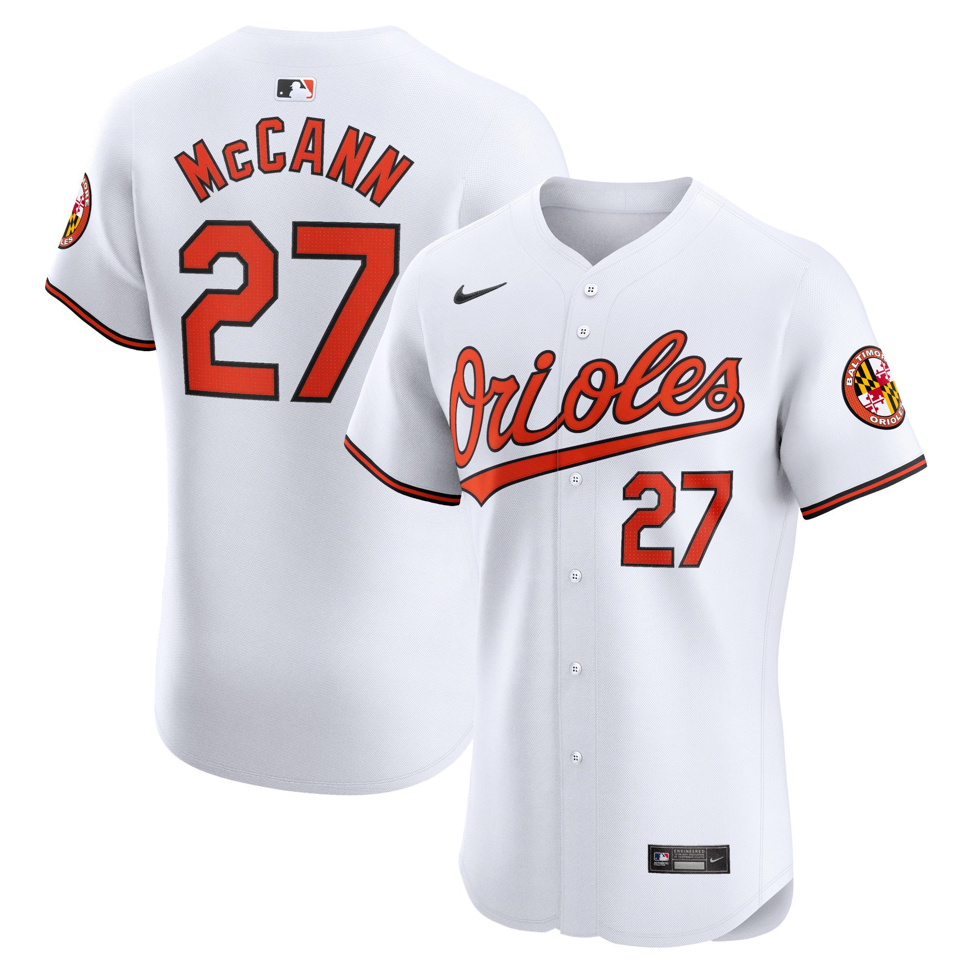 Men's Baltimore Orioles James McCann  White Home Elite Player Jersey