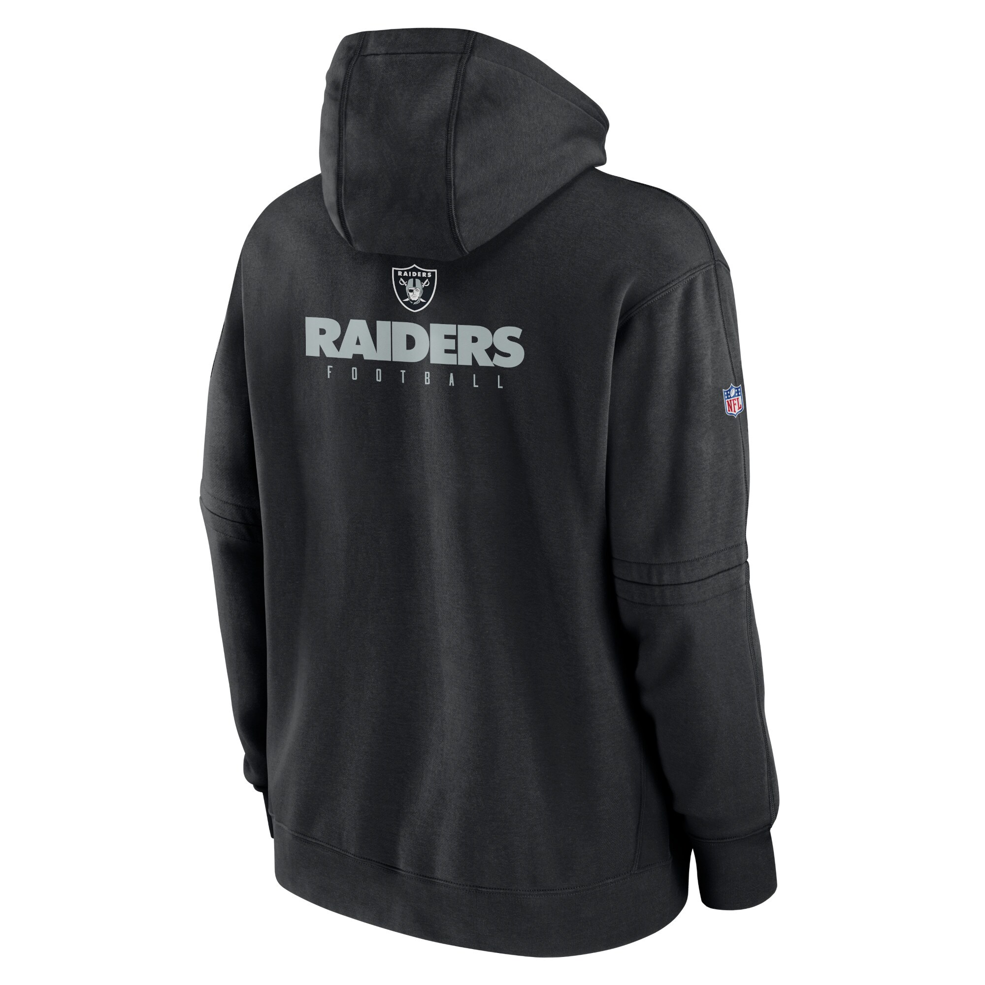 Las Vegas Raiders  Sideline Club Fleece Pullover Hoodie - Black