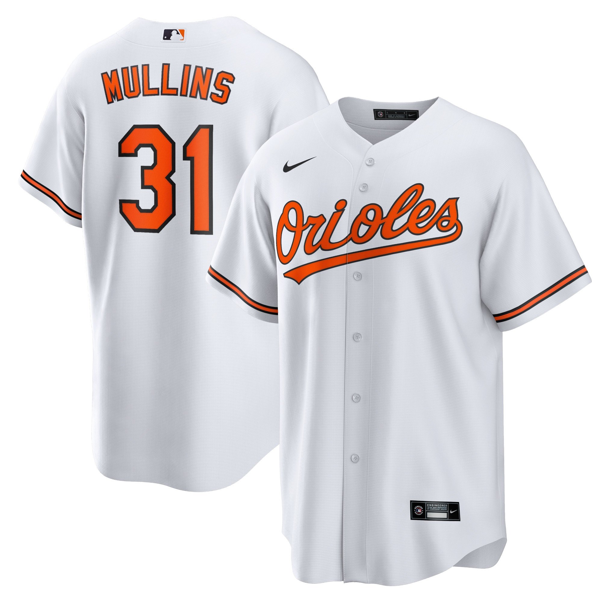 Men's Baltimore Orioles Cedric Mullins  White Replica Player Jersey