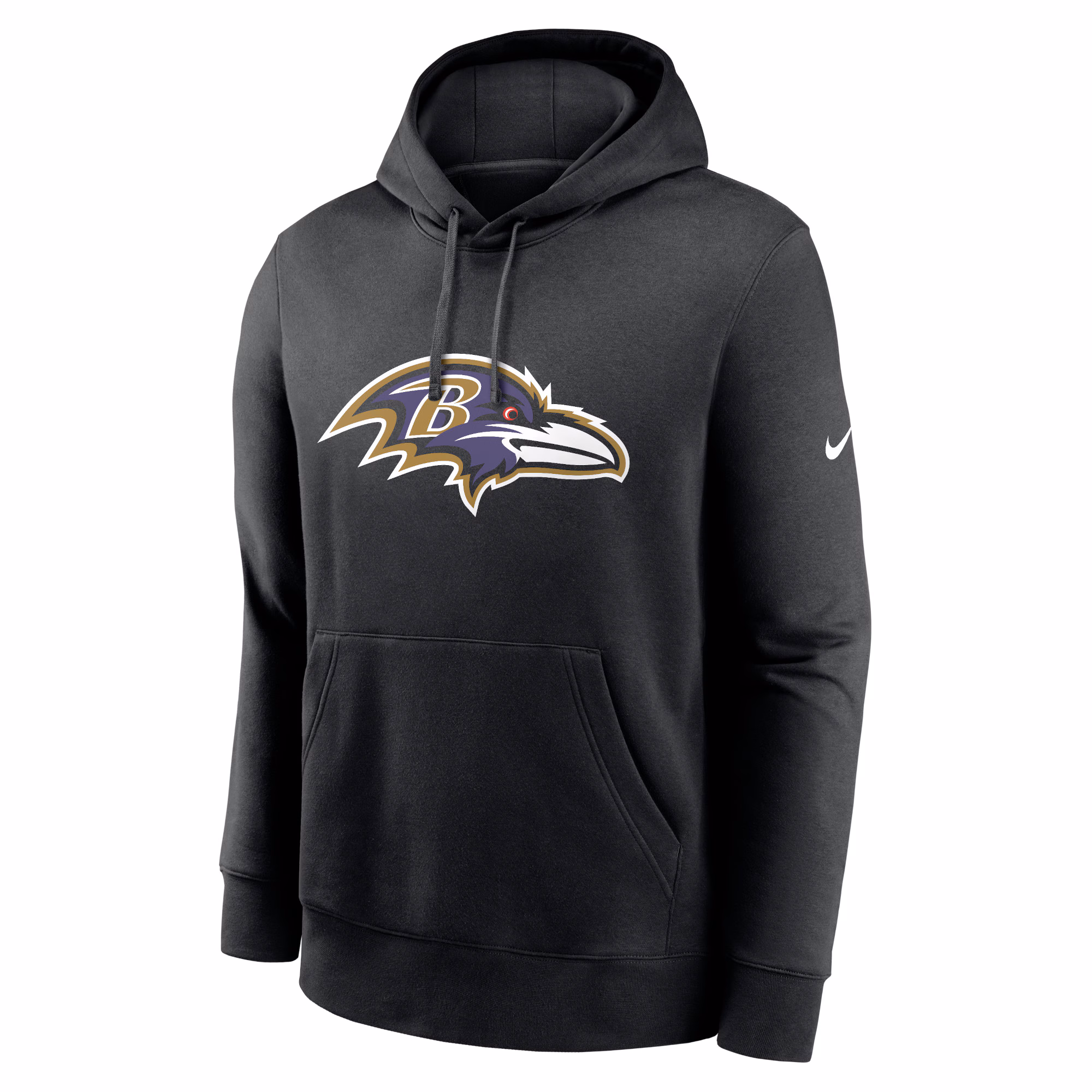 Baltimore Ravens Club Logo Pullover Hoodie - Black