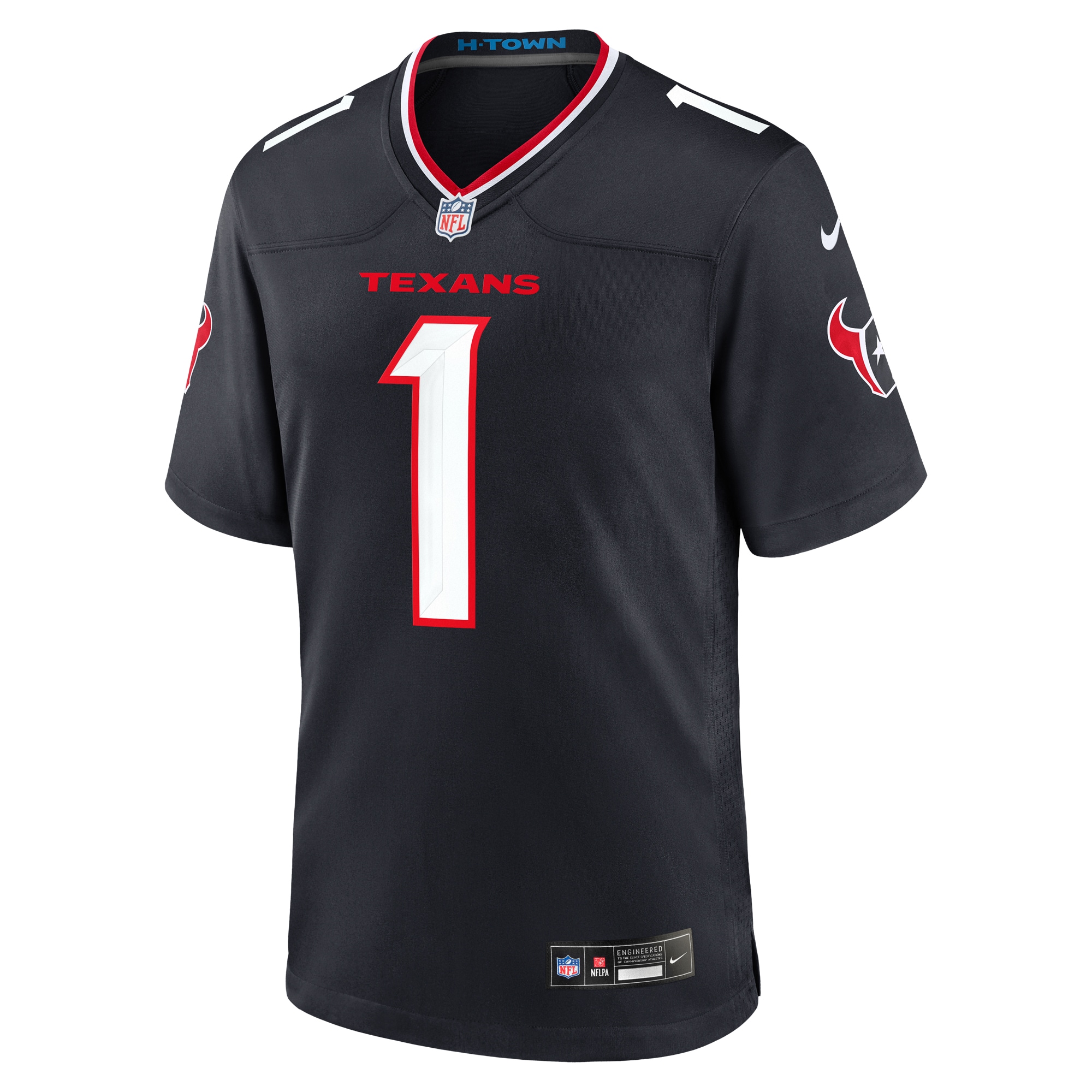 Houston Texans #1 Dad Game Jersey - Navy
