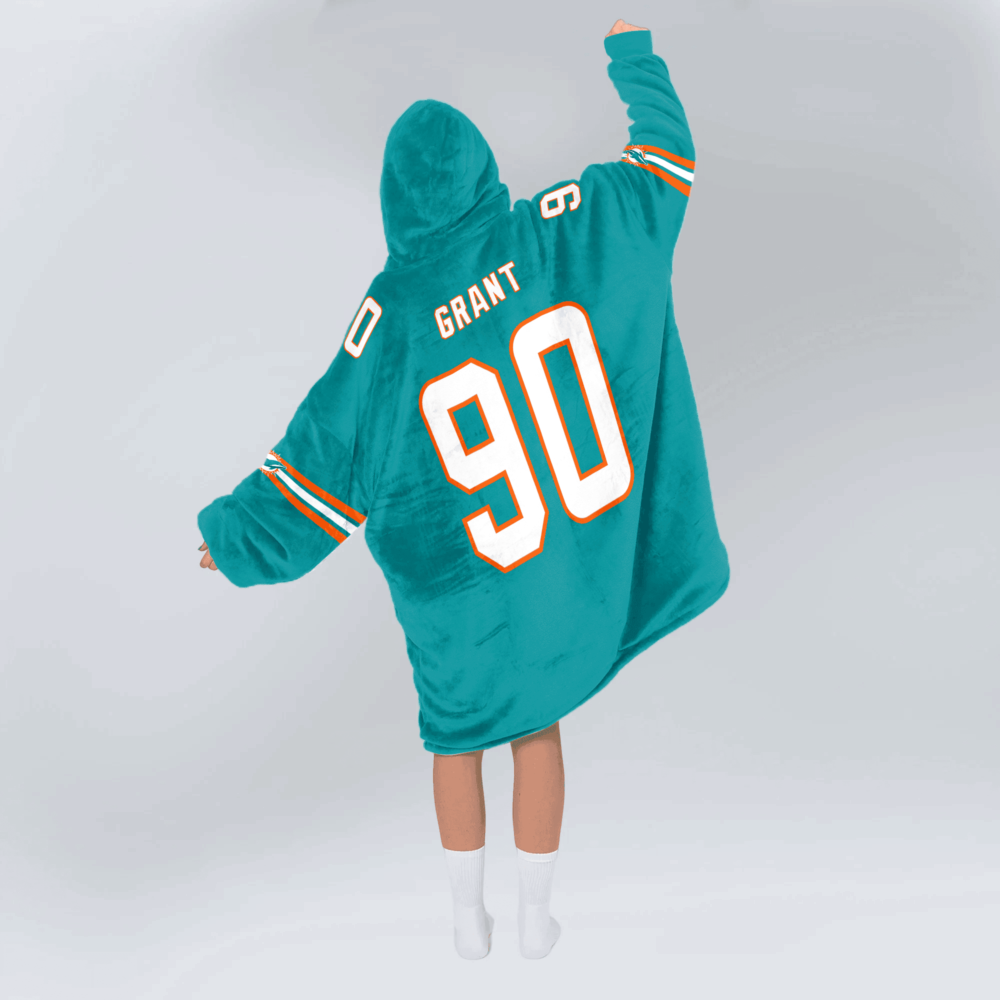 Adult 90 Miami Football Unisex Blanket Hoodie