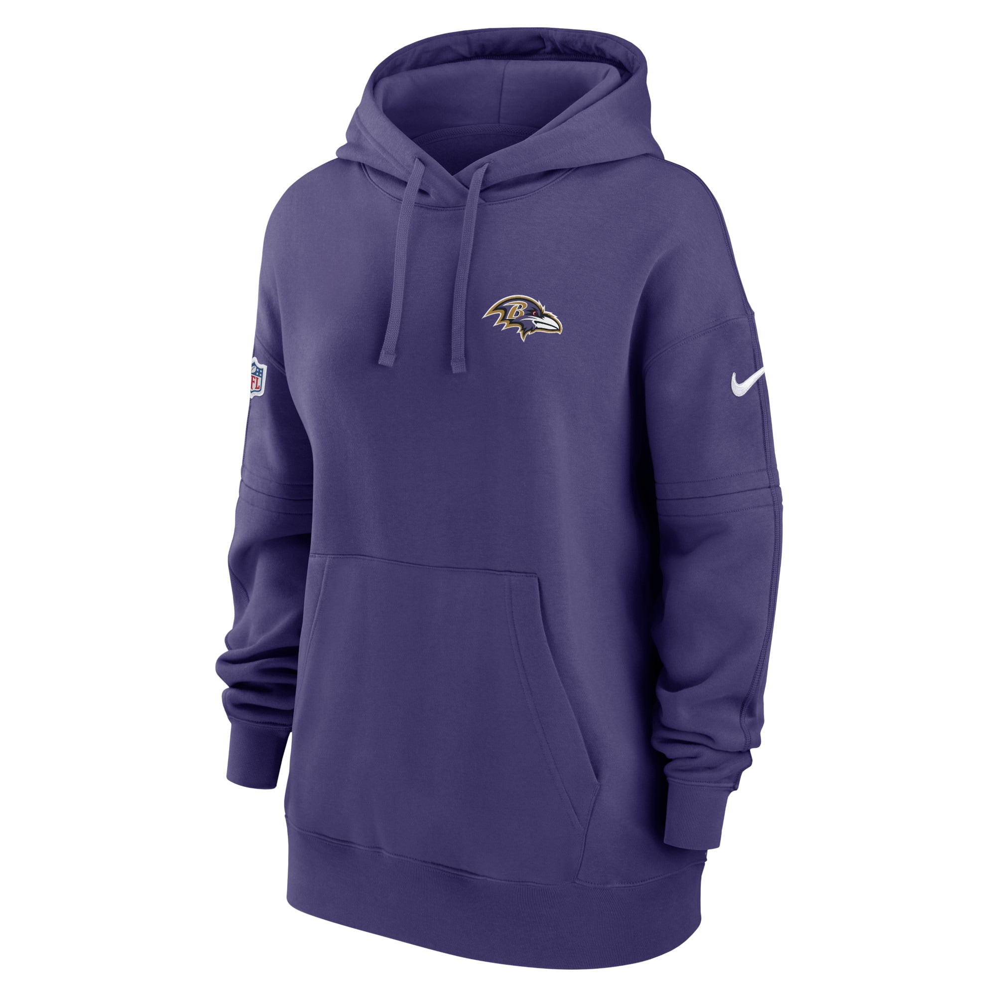 Baltimore Ravens  Women's 2023 Sideline Club Fleece Pullover Hoodie - Purple