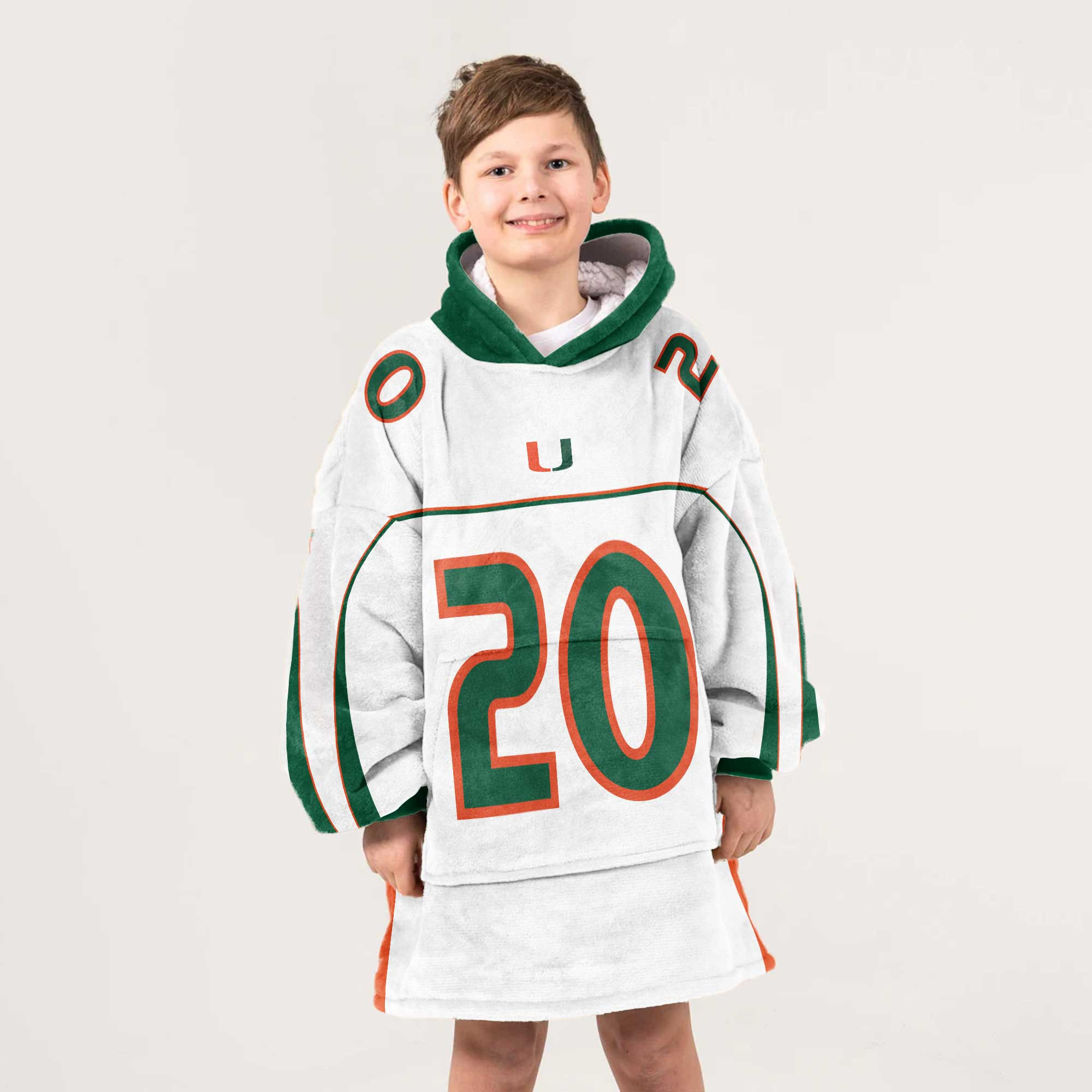 Kid 20 Miami Football Unisex Blanket Hoodie