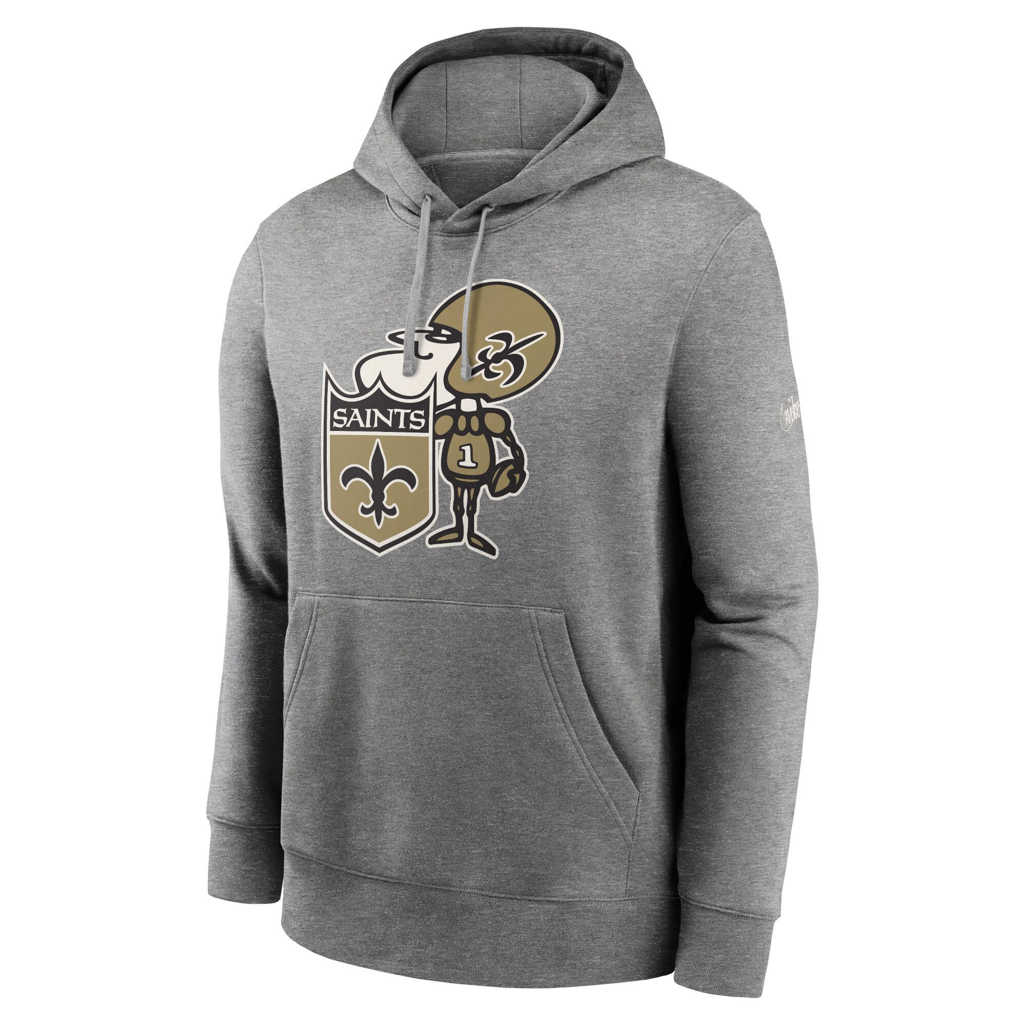 New Orleans Saints Rewind Club Fleece Pullover Hoodie - Heathered Gray