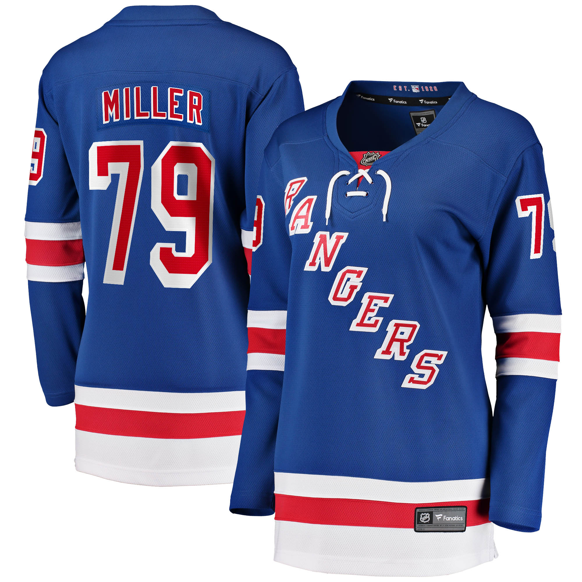 K'Andre Miller New York Rangers Women's 2017/18 Home Breakaway Jersey - Blue