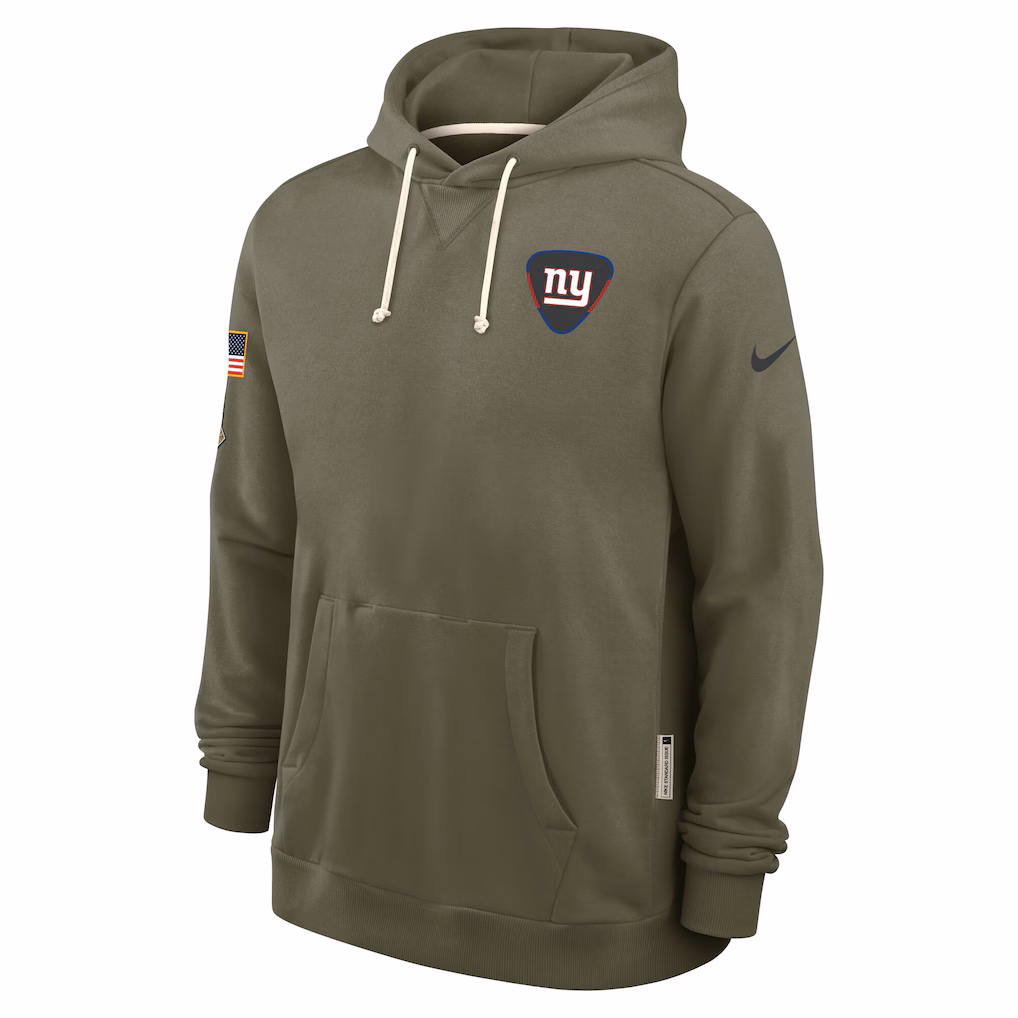 Men's New York Giants Olive 2025 Salute to Service Sideline Standard Issue Dri-FIT Hoodie