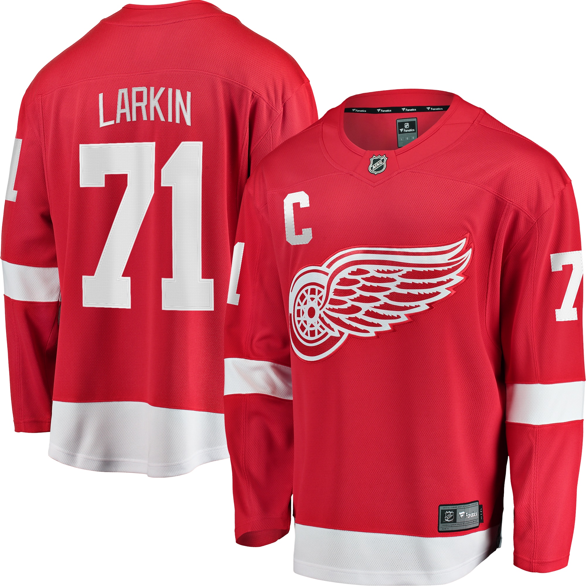 Dylan Larkin Detroit Red Wings Home Captain Premier Breakaway Player Jersey - Red