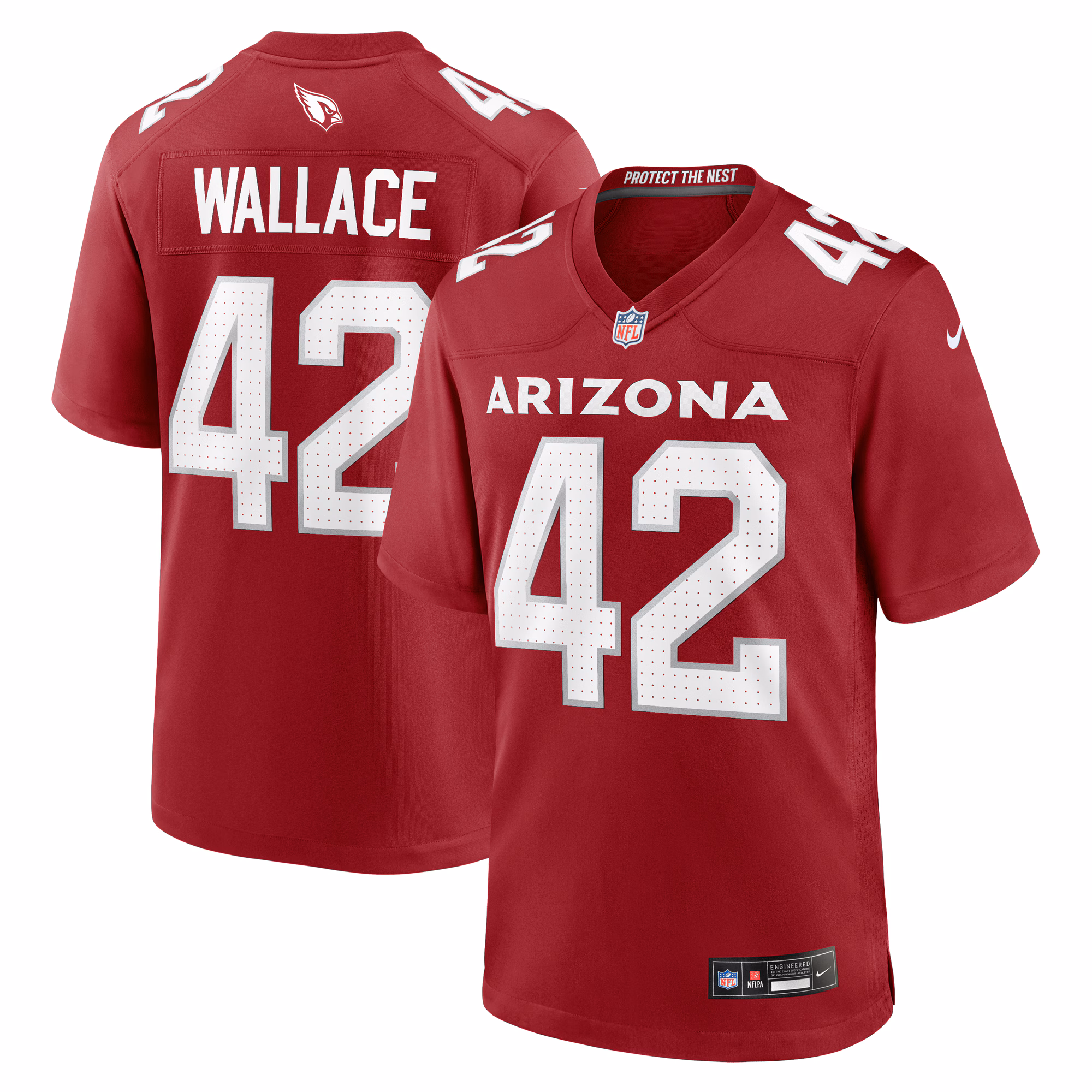 K'Von Wallace Arizona Cardinals Team Game Jersey -  Cardinal