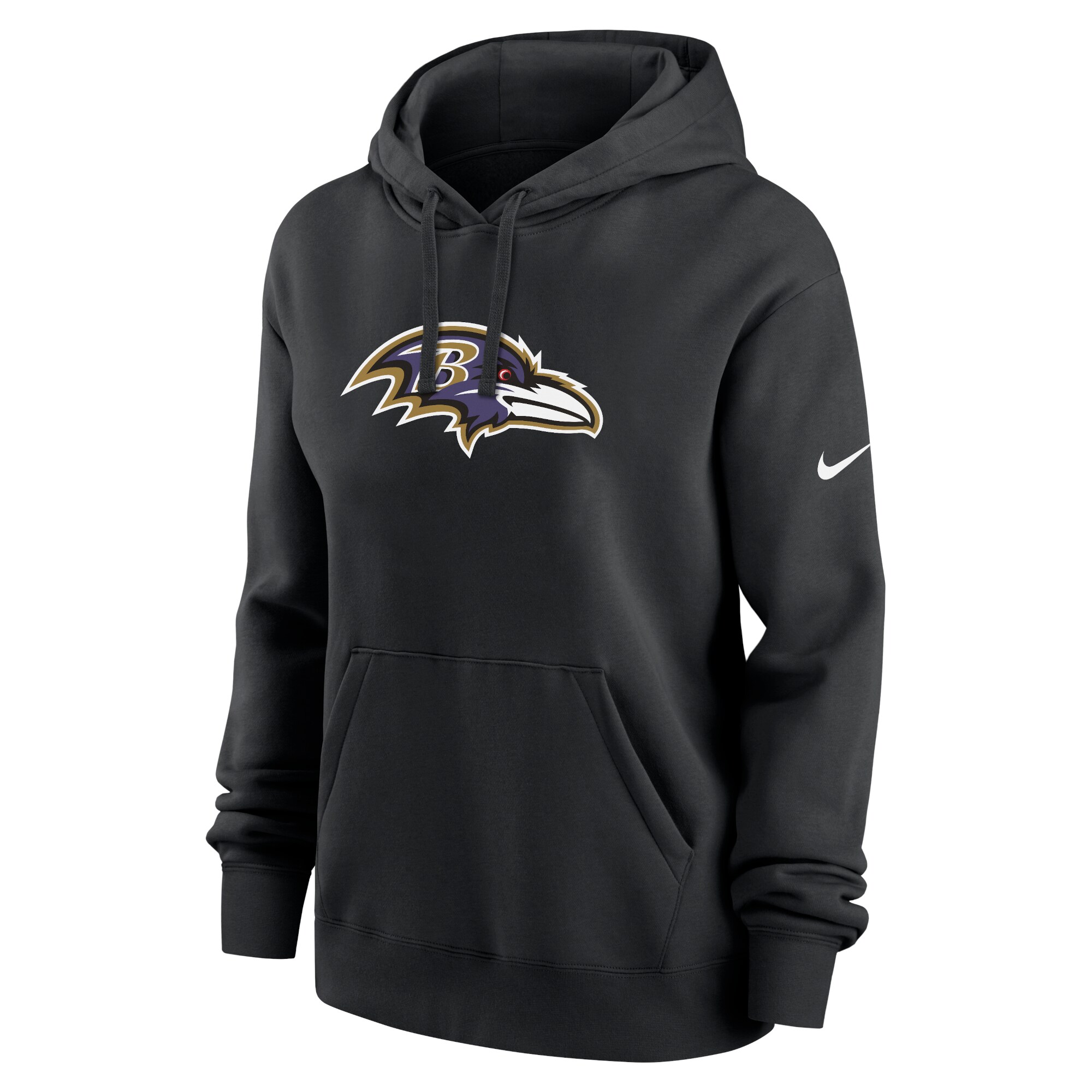 Baltimore Ravens Women's Club Fleece Pullover Hoodie - Black