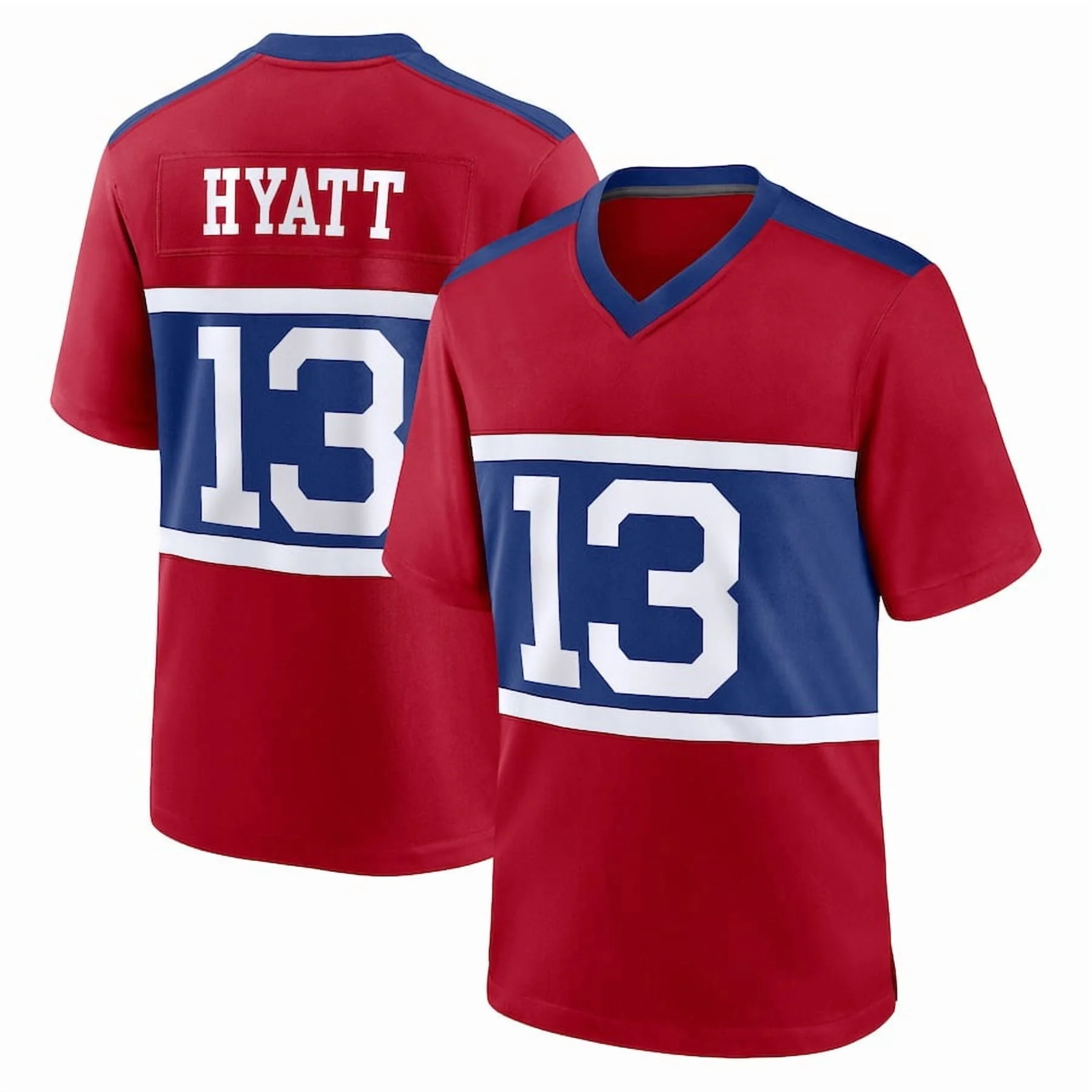 Men's New York Giants #13 Jalin Hyatt Red Alternate 2025 Game Jersey