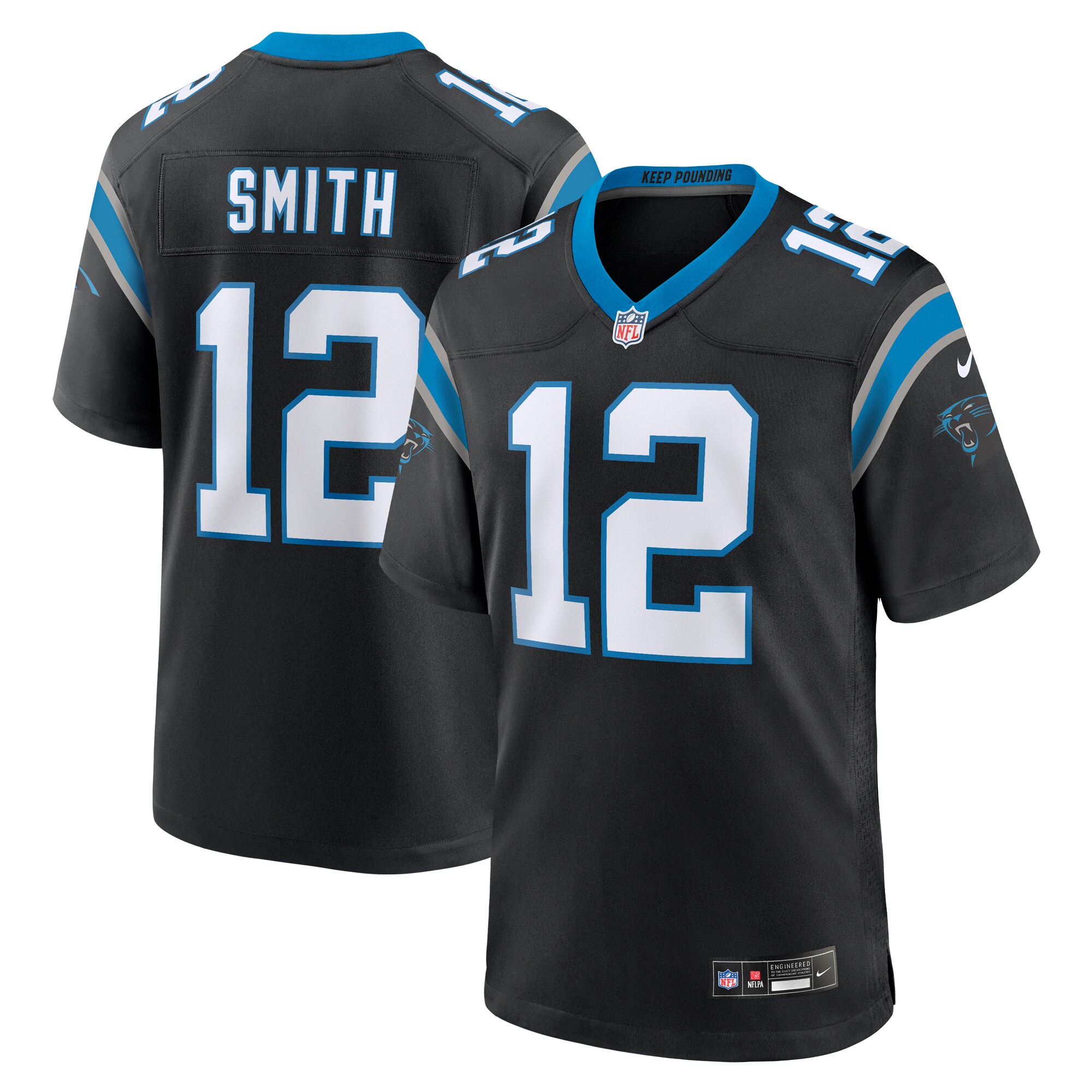 Shi Smith Carolina Panthers  Team Game Jersey - Black