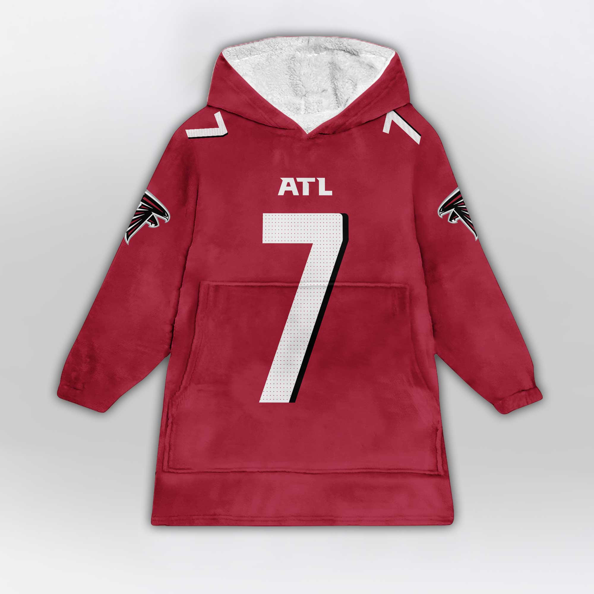 Kid 7 Atlanta Football Unisex Blanket Hoodie