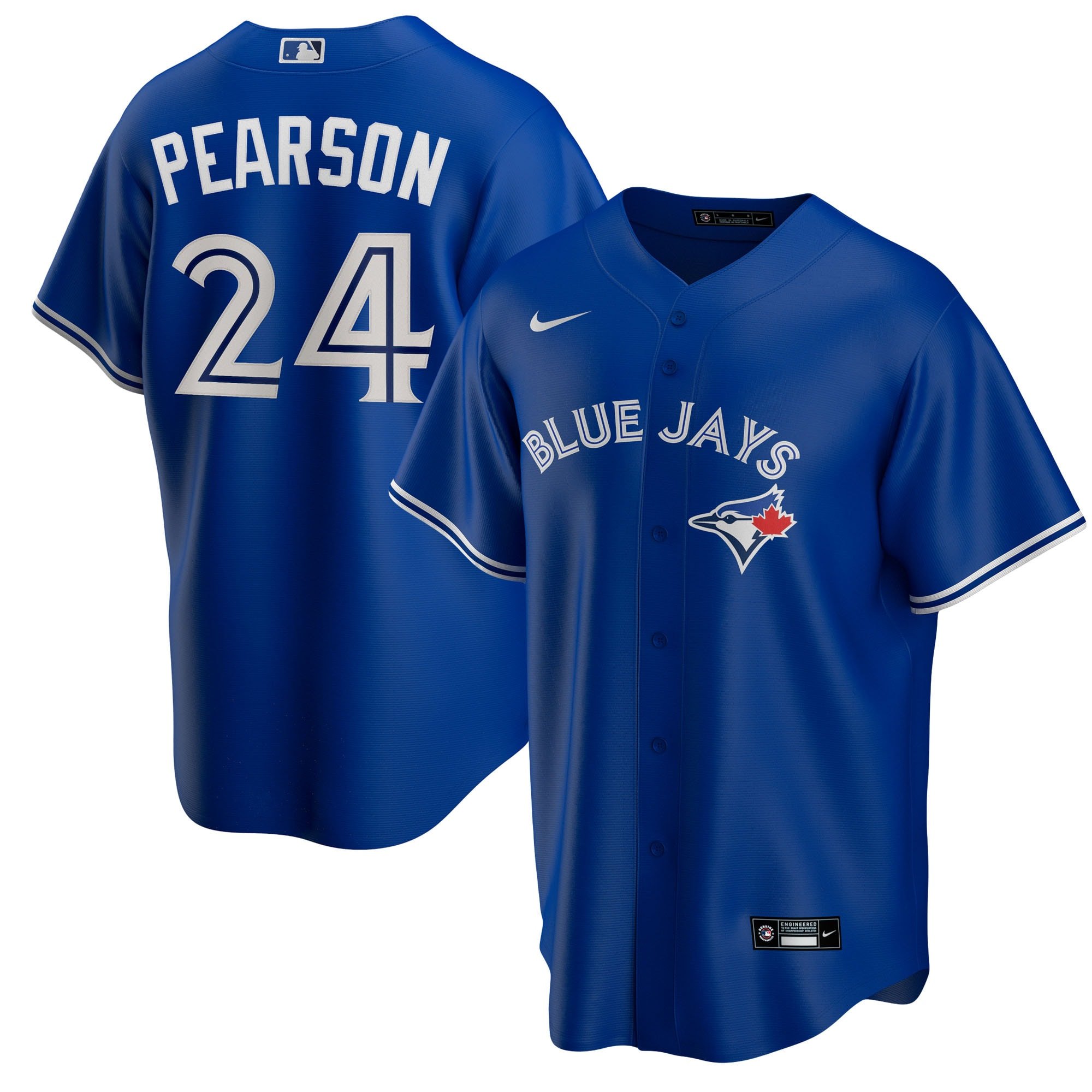 Men's Toronto Blue Jays Nate Pearson  Royal Replica Player Name Jersey