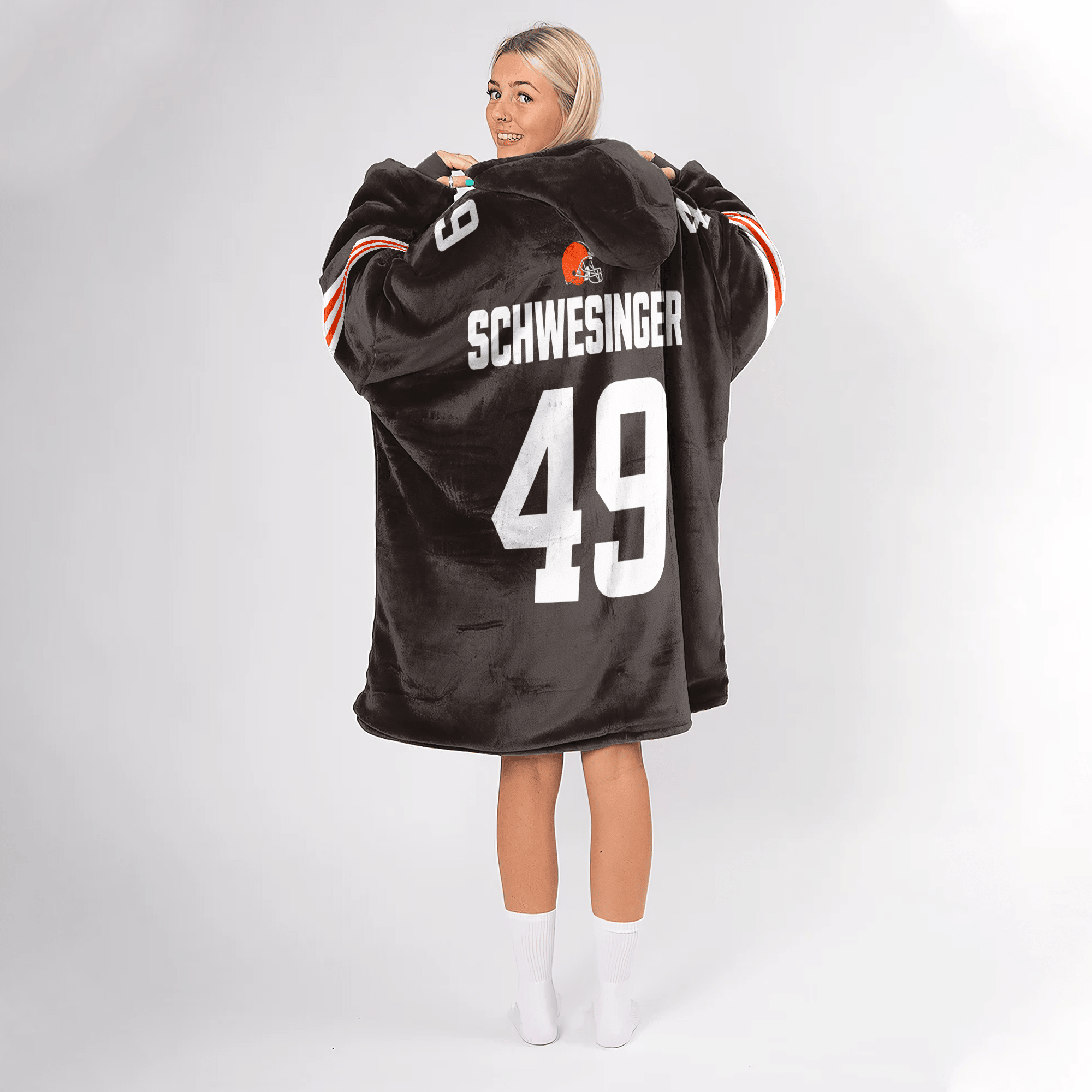 Adult C.S 49 Cleveland Football Unisex Blanket Hoodie