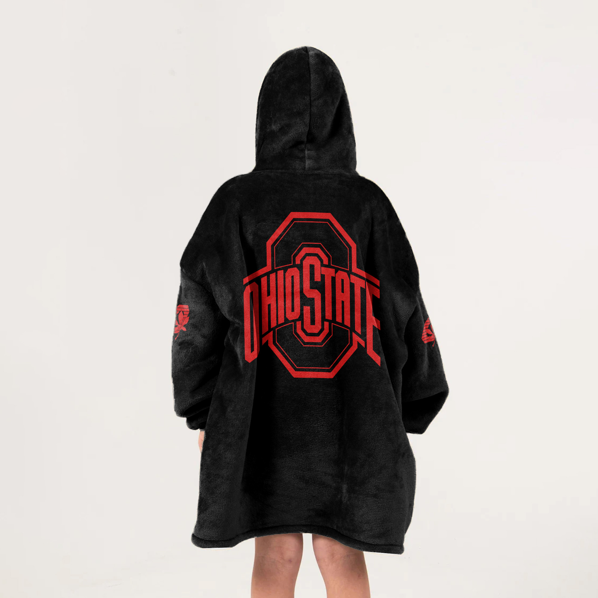 Kid Ohio State Football Unisex Blanket Hoodie