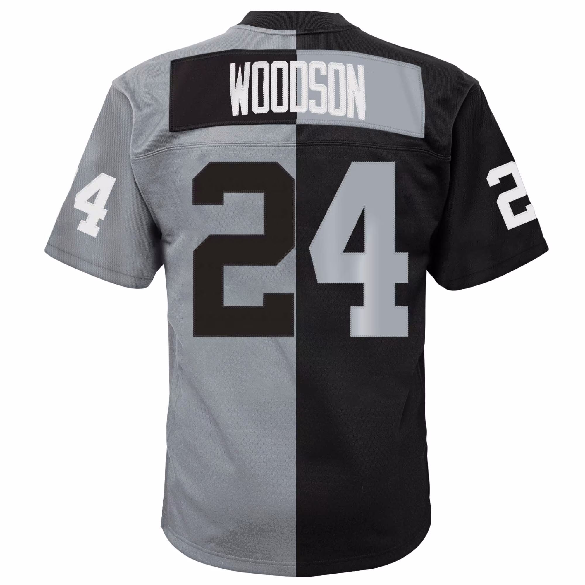 Charles Woodson Las Vegas Raiders Youth Split Legacy Jersey - Black/Silver