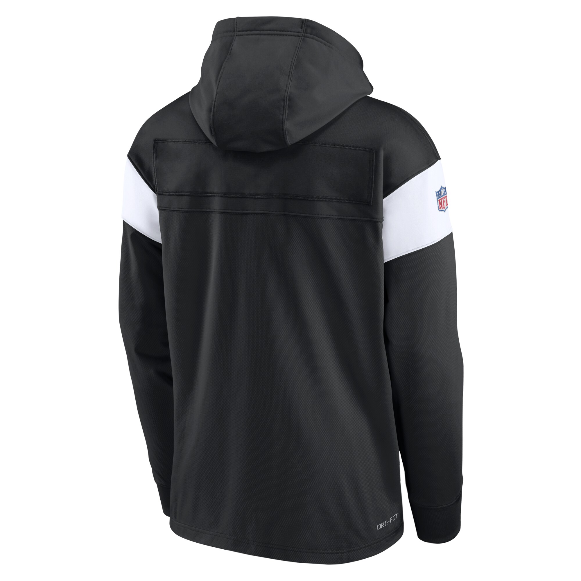 Las Vegas Raiders Sideline Athletic Arch Jersey Performance Pullover Hoodie - Black/White