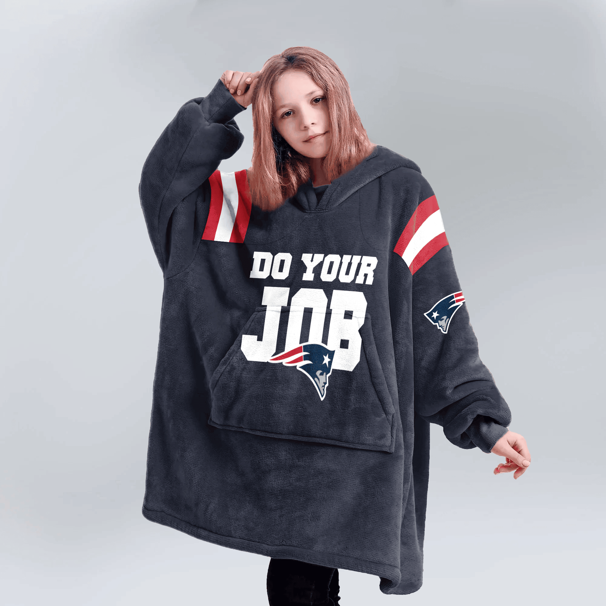 Kid Do Your Job 10 New England Football Unisex Blanket Hoodie