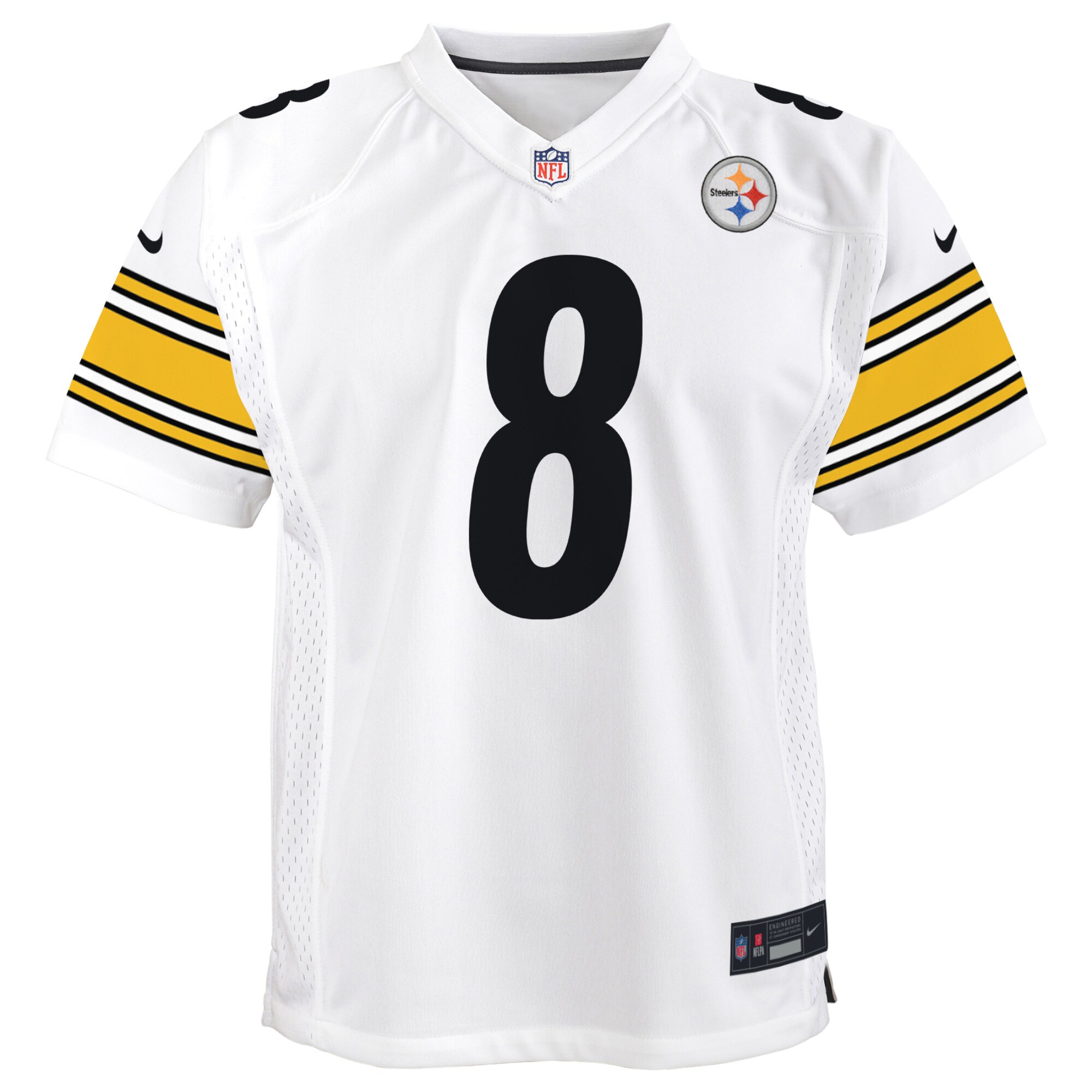Kenny Pickett Pittsburgh Steelers Youth Game Jersey - White