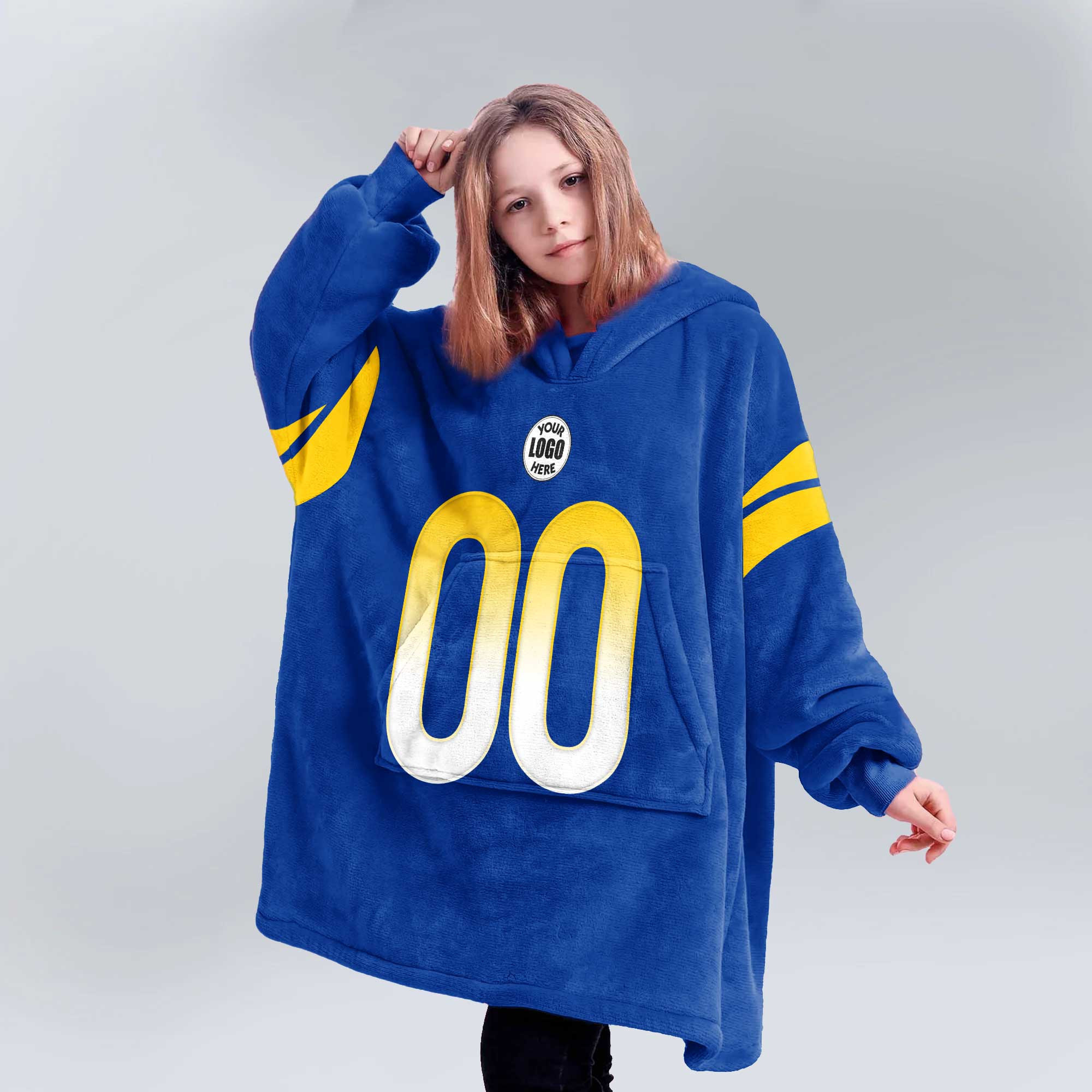 Adult Custom Blanket Hoodie Los Angeles Inspired Color