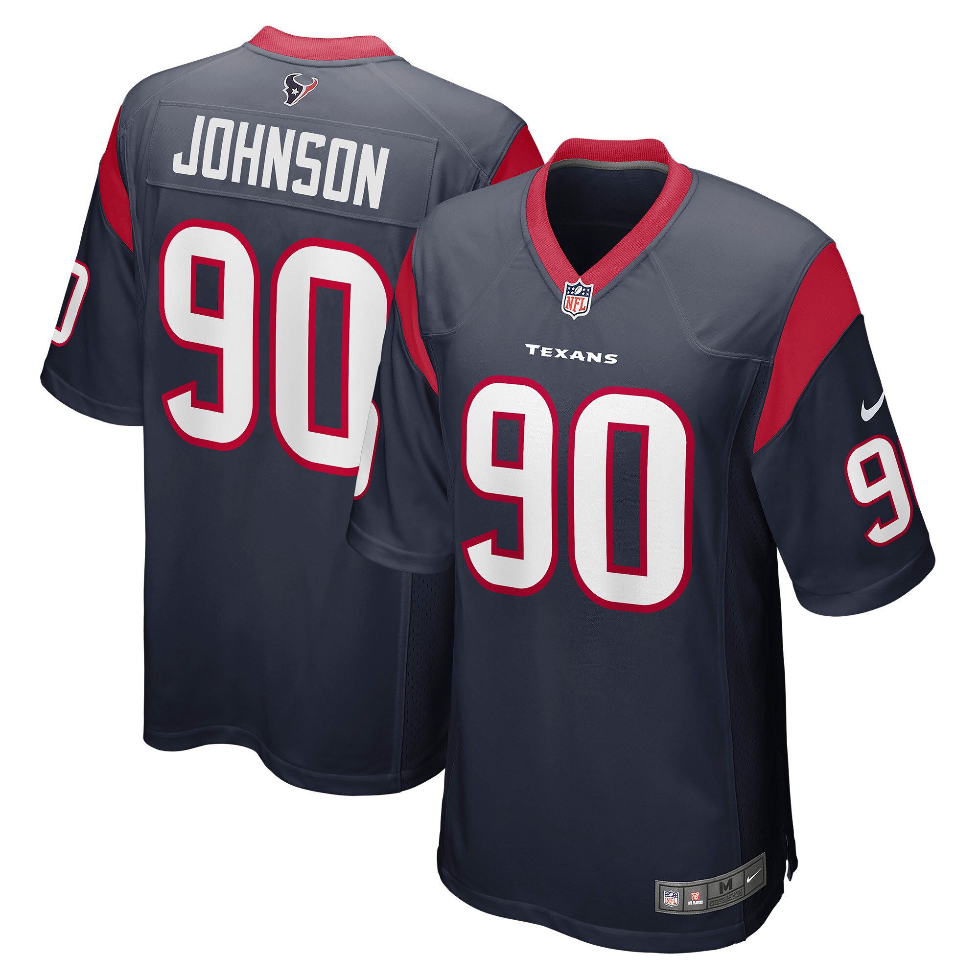 Jaleel Johnson Houston Texans  Player Game Jersey - Navy