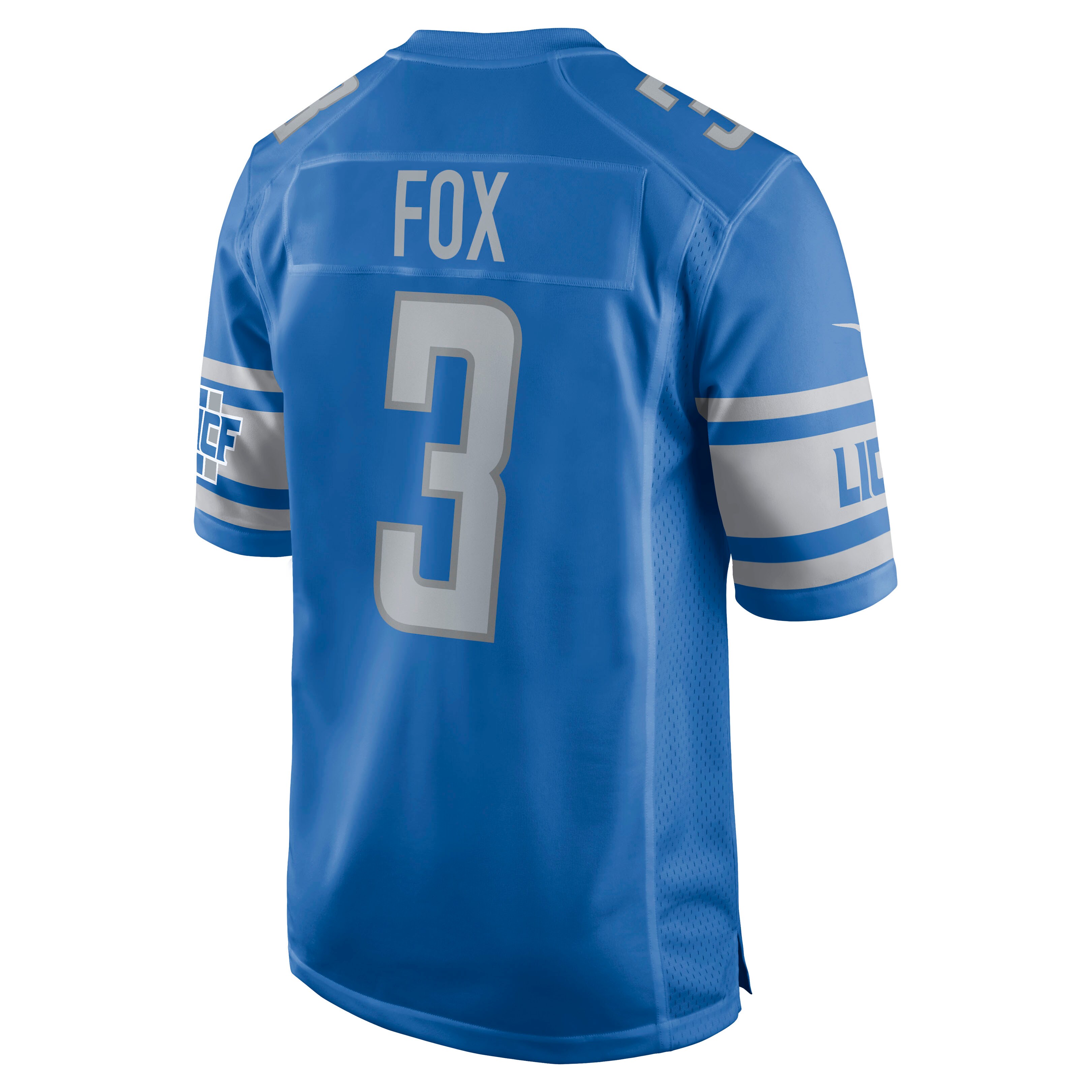 Jack Fox Detroit Lions  Game Jersey - Blue