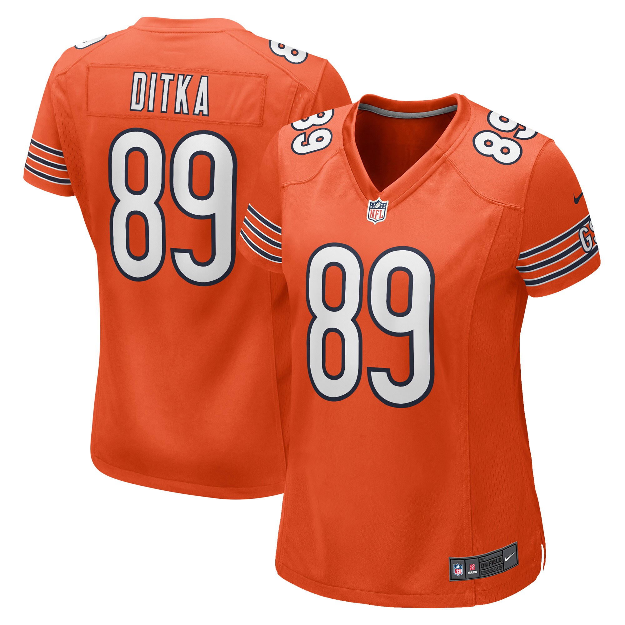 Mike Ditka Chicago Bears Women's Retired Player Jersey - Orange