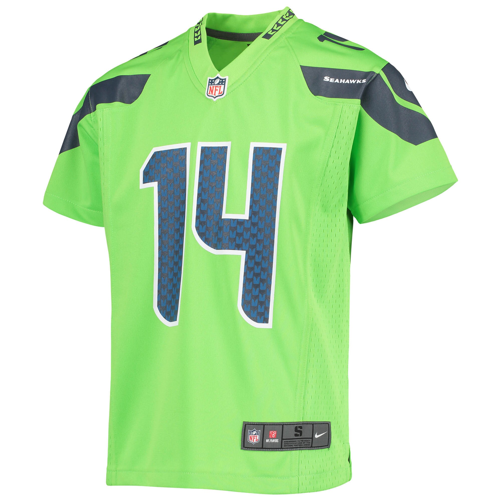 DK Metcalf Seattle Seahawks Youth Game Jersey - Neon Green