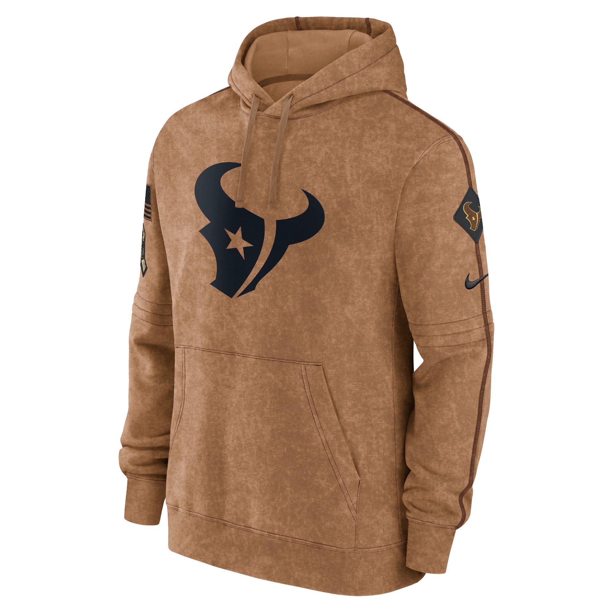 Houston Texans  2023 Salute To Service Club Pullover Hoodie - Brown